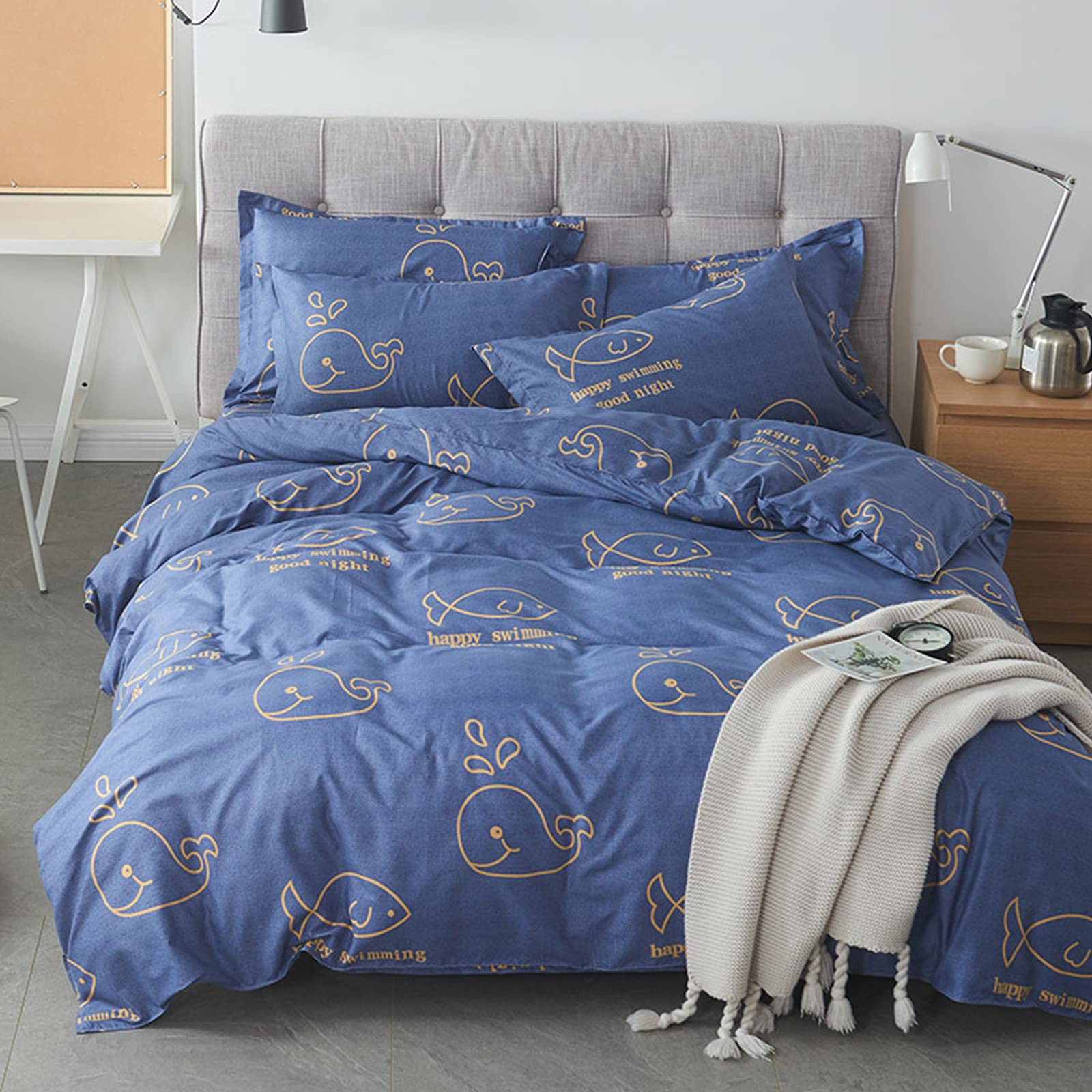 Couette Coton et Microfibre 200x230 cm avec Fermeture Éclair Invisible