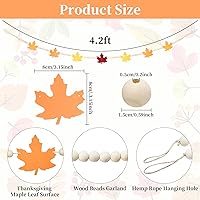 Vista 15 de Gistome Halloween Hanging Decorations Indoor - Felt Bat Wooden Beads Garland