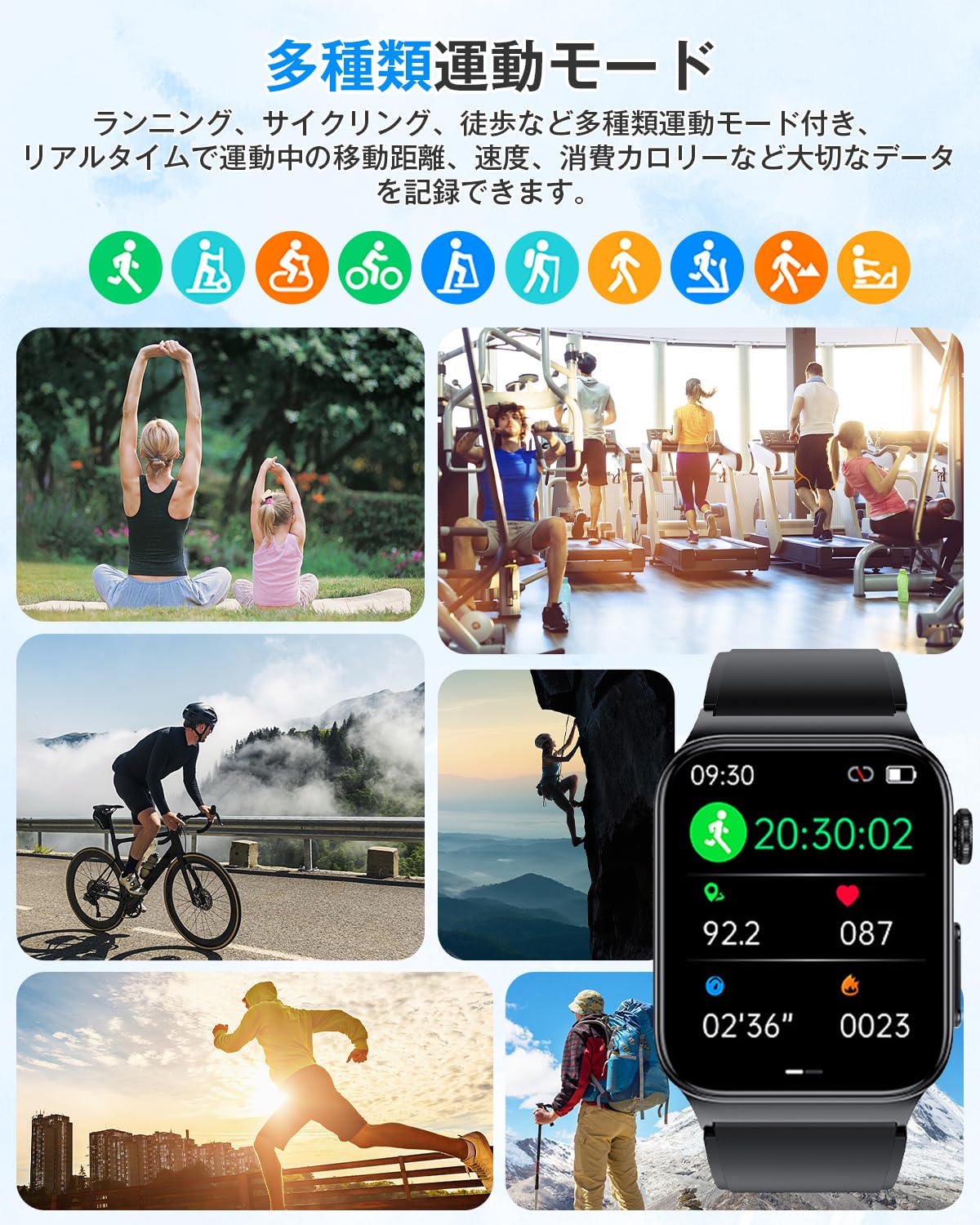 ぽっきりSALE対象 スマートウォッチ 衣類スチーマー 【20231.83インチ