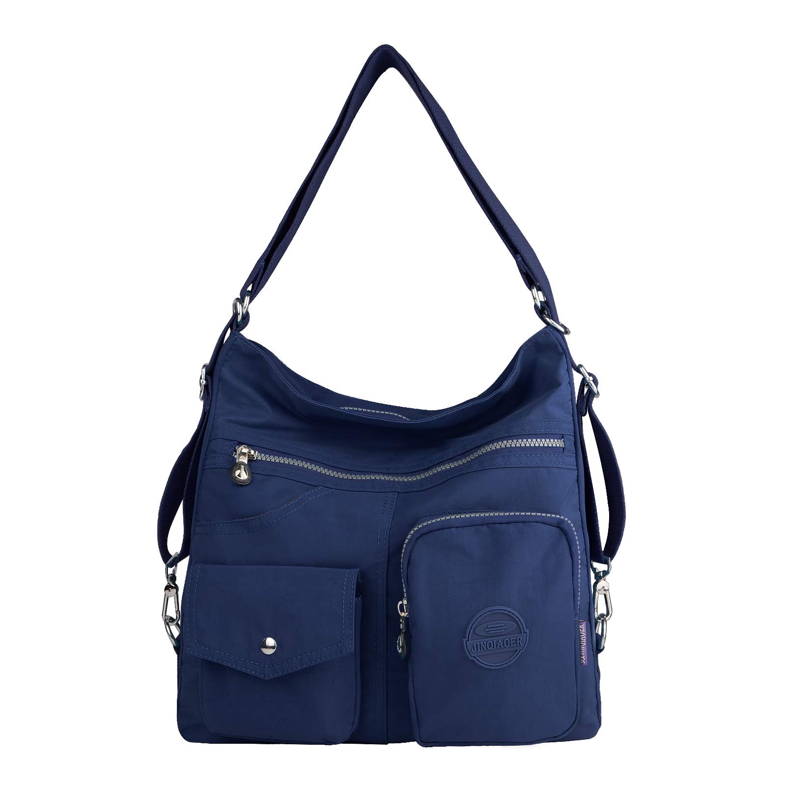 NOTAG Damska nylonowa torba crossbody, wodoodporna torba na ramię z wieloma kieszeniami, 2 sposoby przenoszenia torebki o dużej pojemności