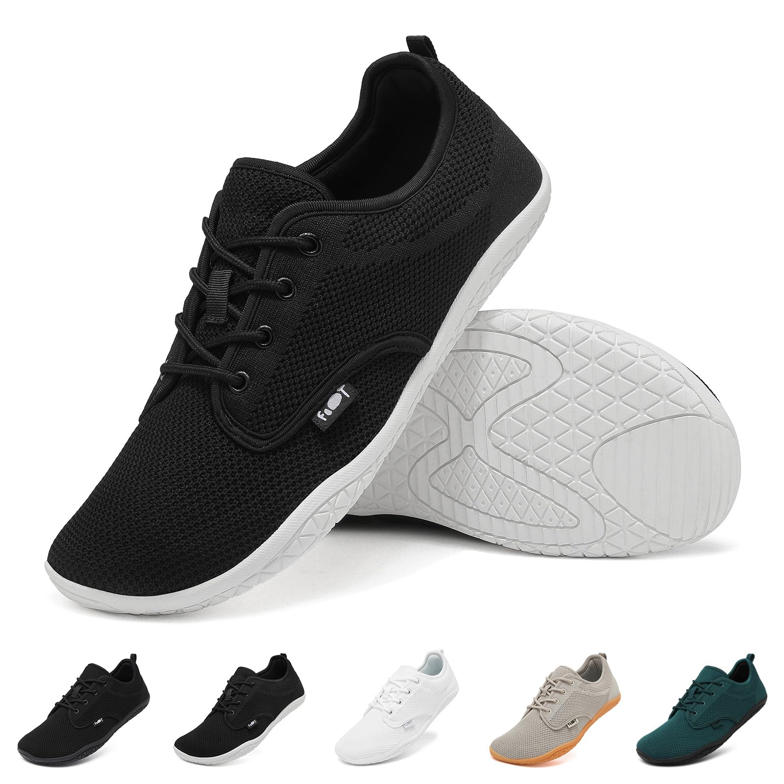 Geweo Unisex Barfußschuhe Breite Zehenbox Zero Drop Leicht Barfuss Sneaker