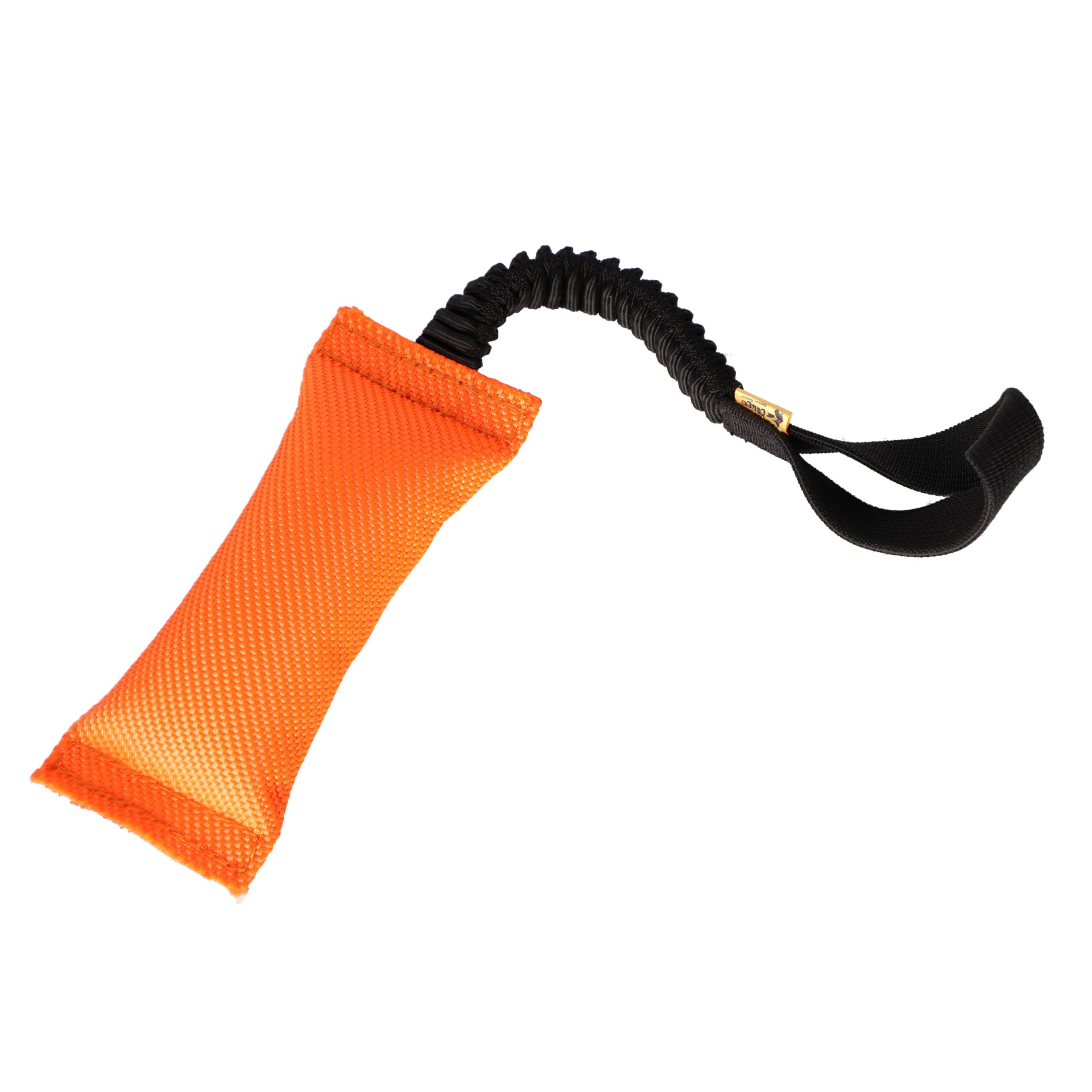 Jouet à tirer pour chien Dingo Z30046 orange avec poignée élastique pour le dressage au mordant