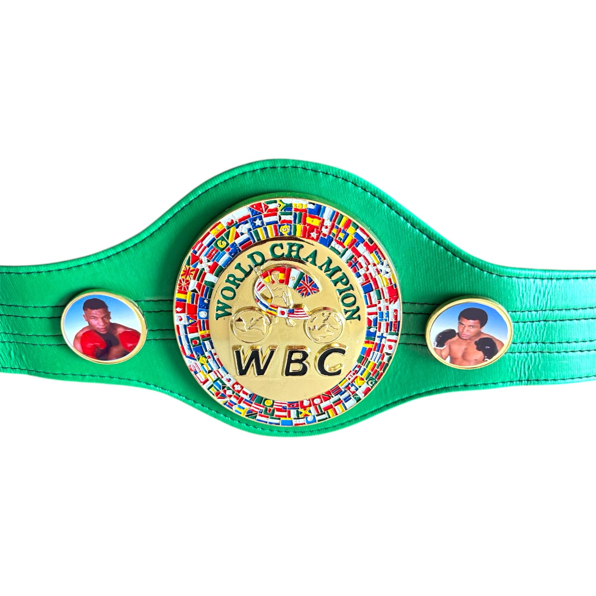 Cinturones de campeonato de boxeo para niños, WBC, WBA, IBF, WBO, IB, cinturón de cuero ajustable con placas de metal cromado pesado, cinturón de trofeo de campeón para niños, exhibición y