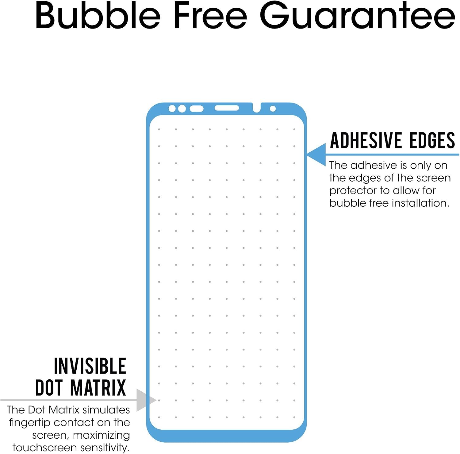amFilm Glass Screen Protector for Samsung Galaxy S9 Plus, 3D Curved Tempered Glass, Dot Matrix with Easy Installation Tray, Case Friendly (Black)