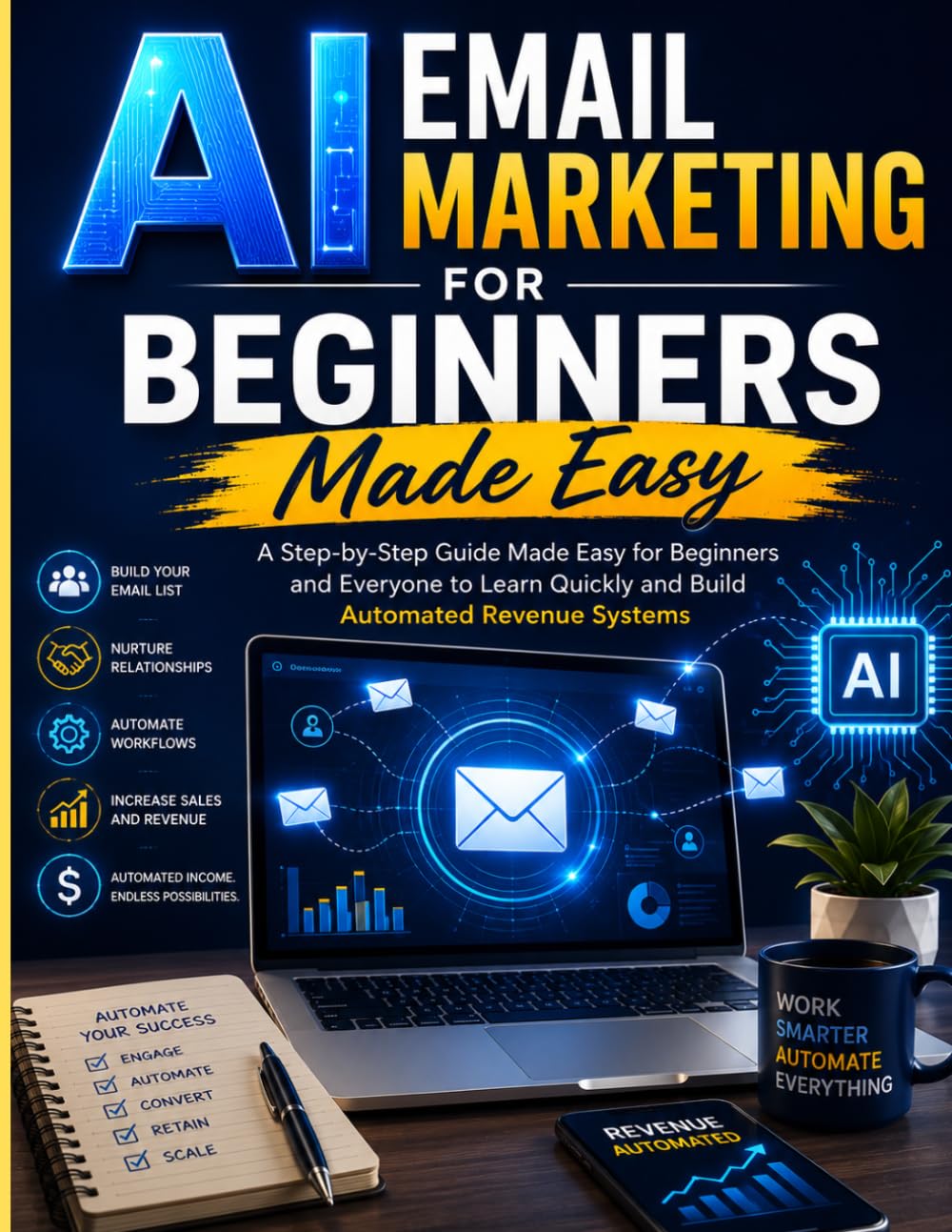 AI Email Marketing for Beginners Made Easy: A Step-by-Step Guide Made Easy for Beginners and Everyone to Learn Quickly and Build Automated Revenue Systems