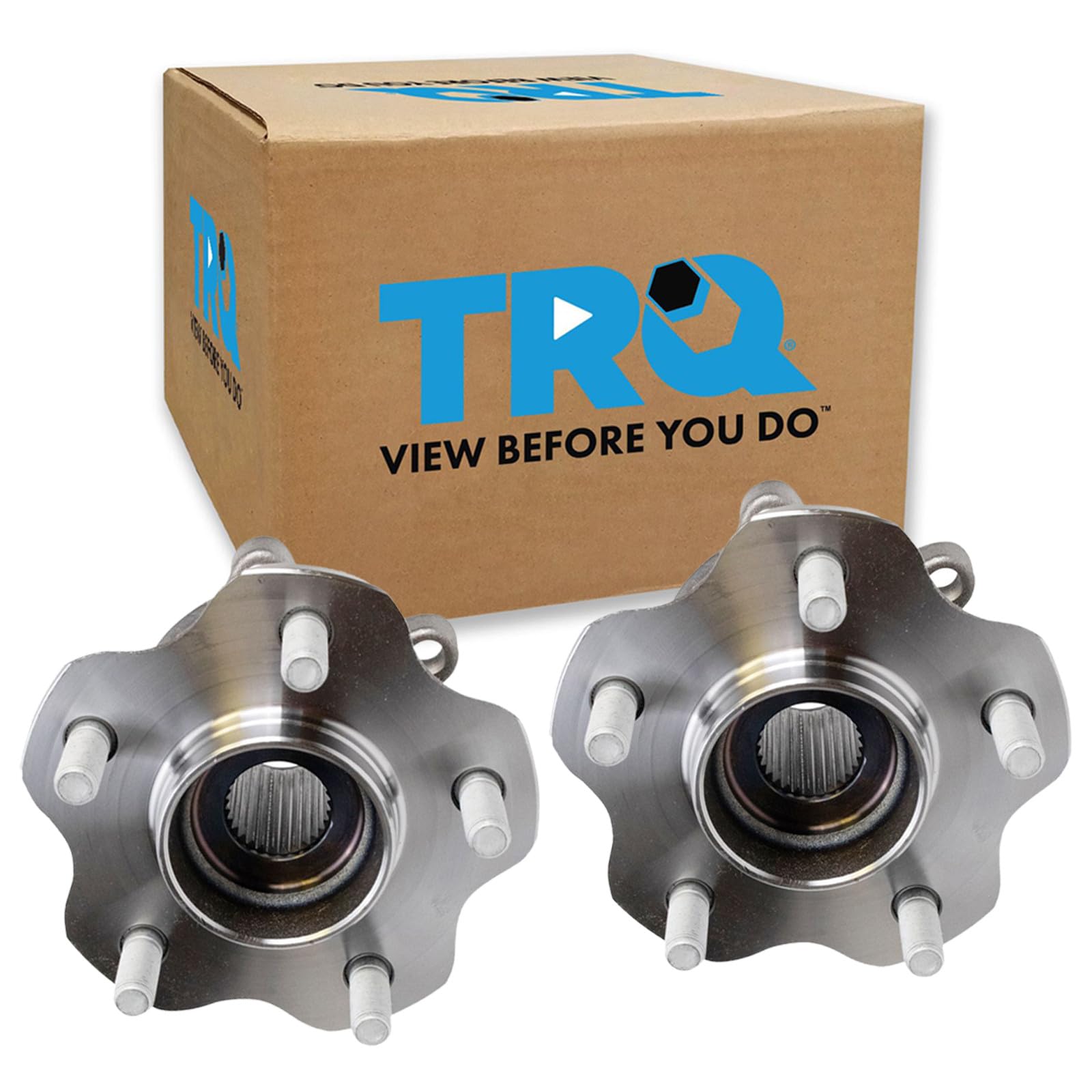 TRQ Rear Wheel Bearing and Hub Assembly Set 2 Piece