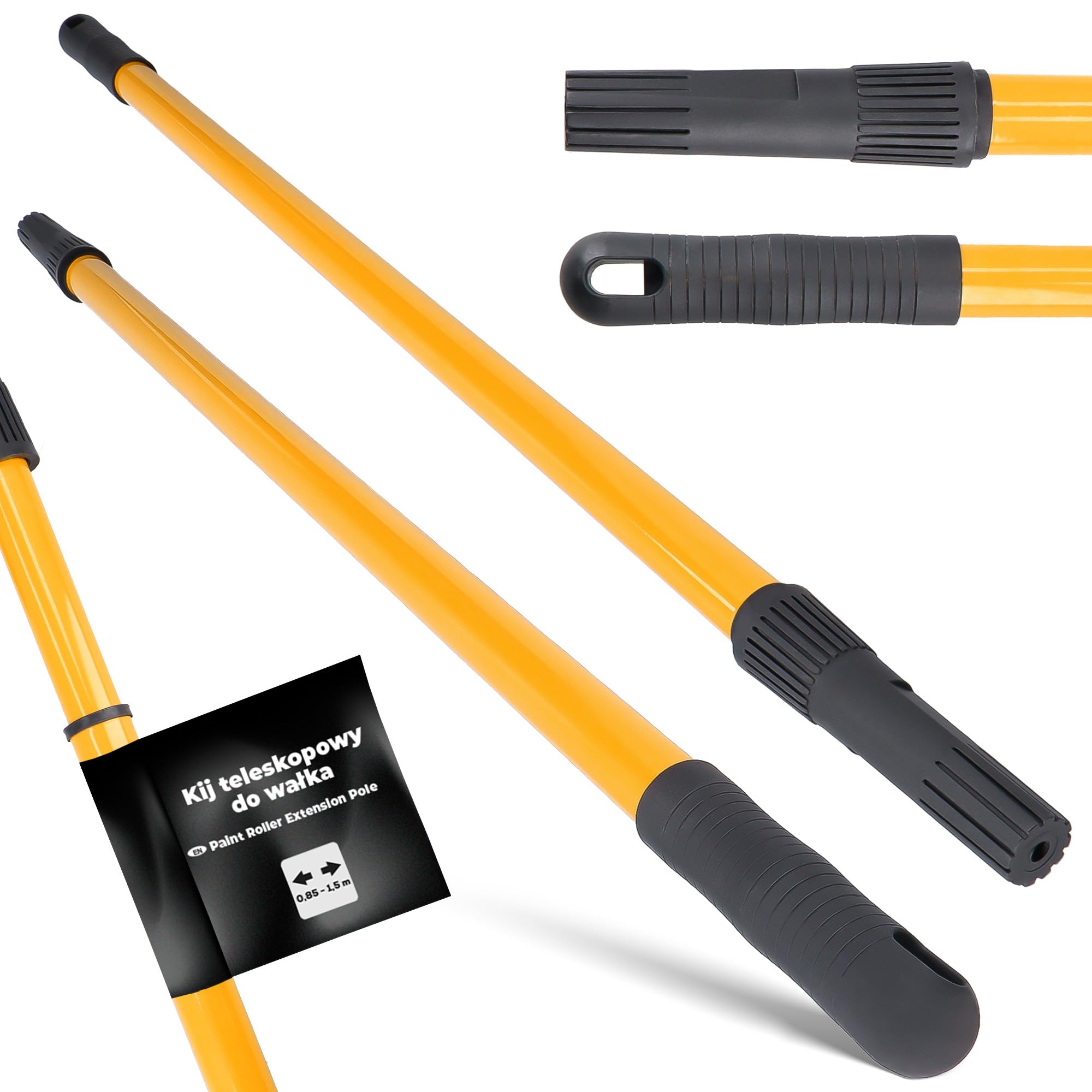 Mango Telescópico 85-150 cm Barra telescópica para Rodillo De Pintura Acero Extensión para Herramientas De Pintura Y Renovación Multifunción Ajustable Extraíble