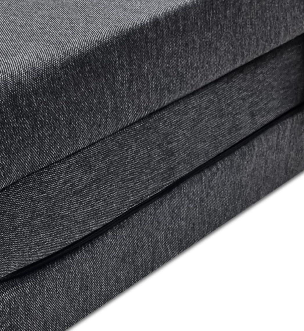 Odolplusz Matelas pliable en mousse avec housse 120 x 200 x 10 cm | Matelas pour camping, matelas de voyage, matelas d'invités, pliable, matelas de sol