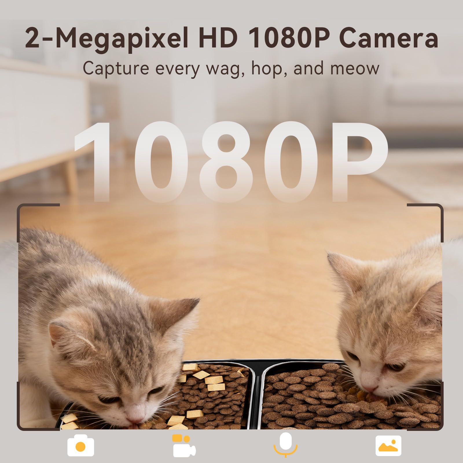 8L Comedero Gato Automático Doble con Cámara 1080P 160°,Acero Inoxidable Diseño Antiobstrucción App Control, WiFi 5G/2.4G Control Remoto Rudio Bidireccional para Múltiples Gatos