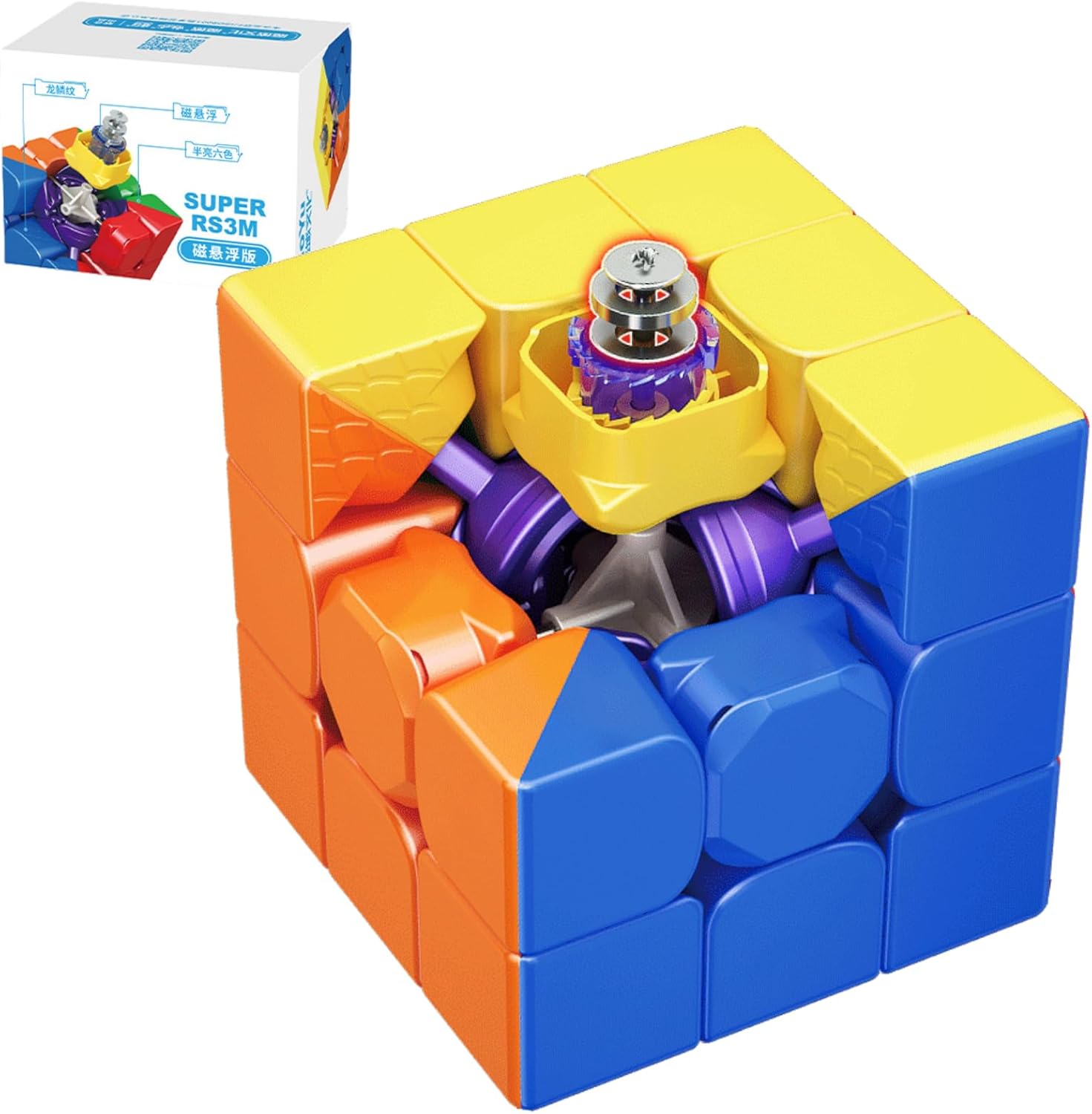 Moyu Super RS3M V2 3x3 Magnetic Cube Speed Magic Cube - UV Stickerless MFJS Puzzle