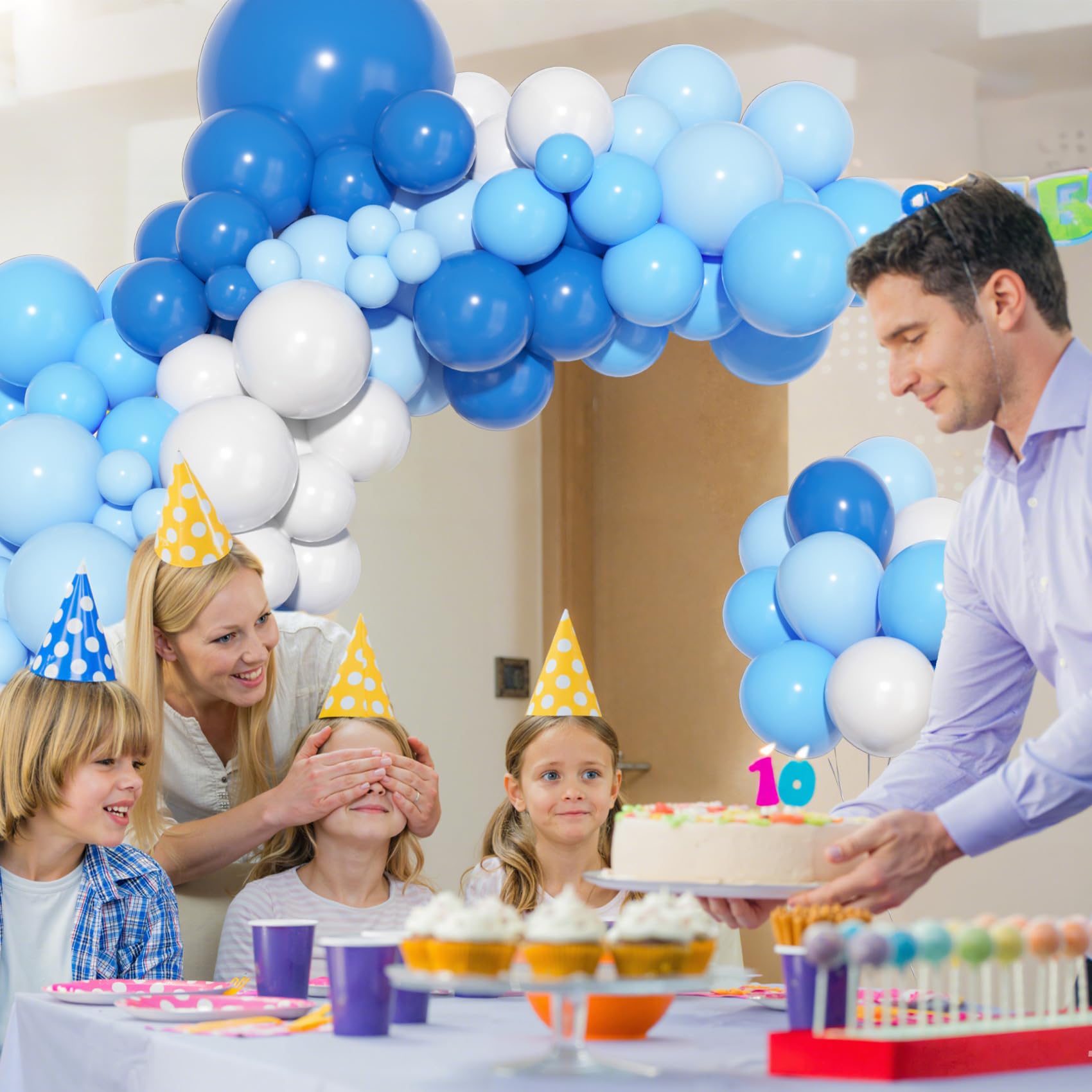 106PCS Royal Blue Balloons Garland Blue Balloon Arch Kit - View #6