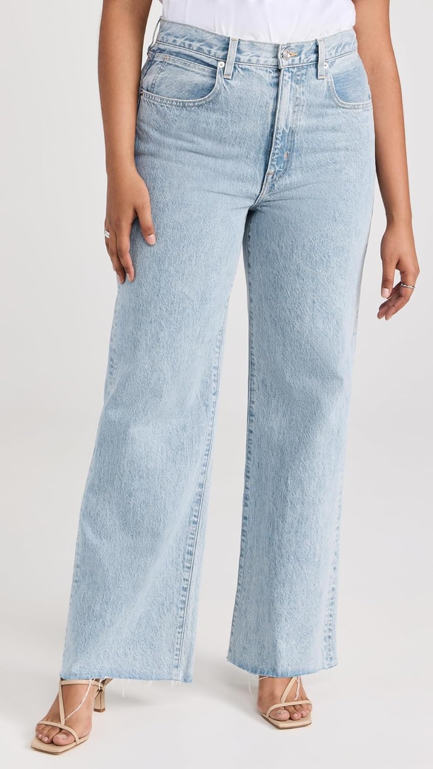 SLVRLAKE Women's Grace High Rise Wide Leg Jeans - Image 8