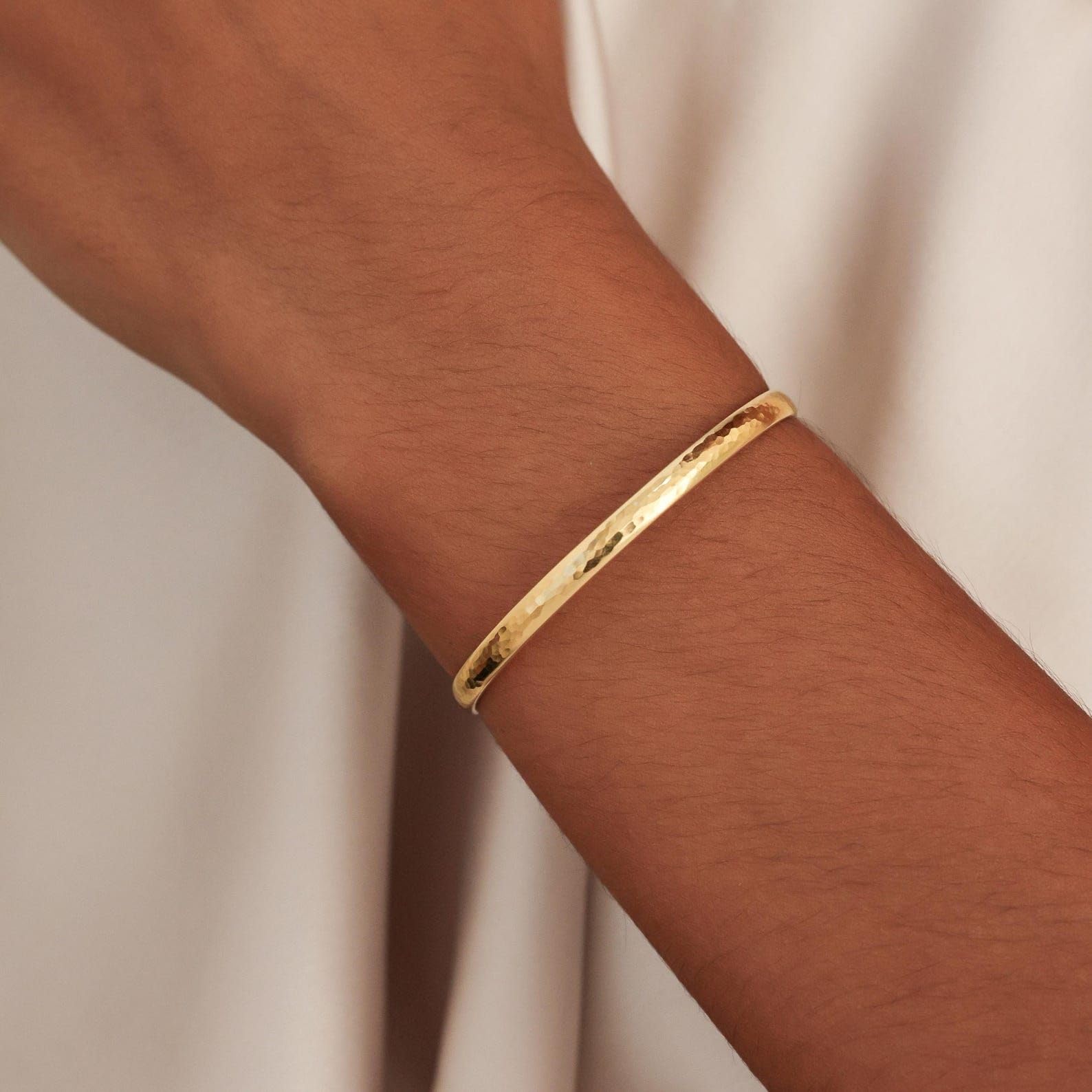 Bracciale rigido con incisione a mano di Hongyu Silver | Bracciale rigido personalizzato con incisione | Natale