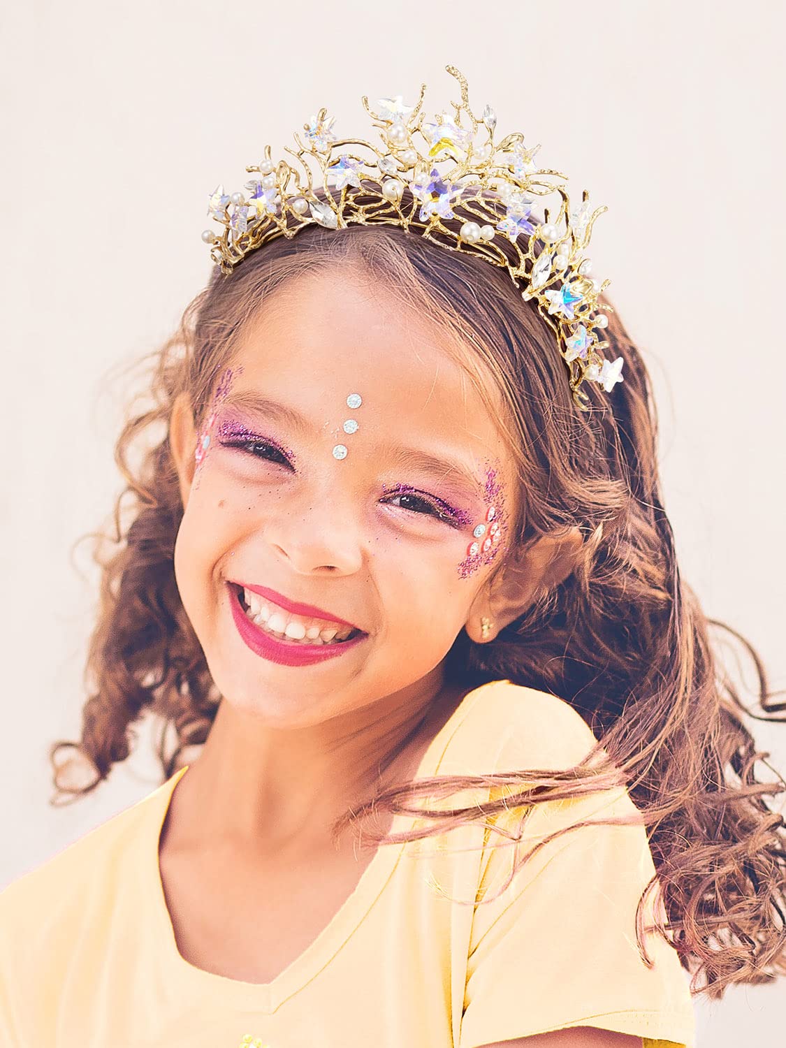 Amazon.com: SWEETV Mermaid Tiara for Girls Women, Gold 