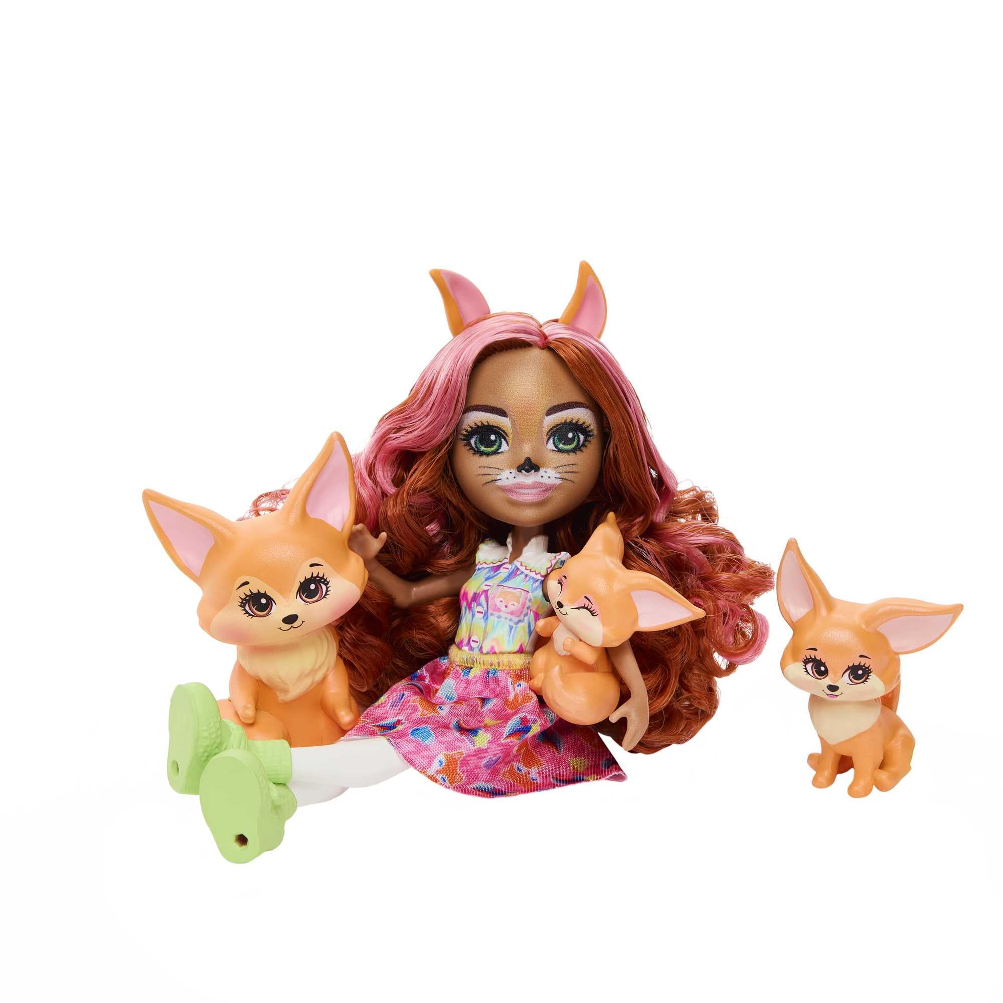 Enchantimals Filigree Fox and Animal Friends Doll with Fox Print, Perk and 2 Other Animal Friends - Image 2