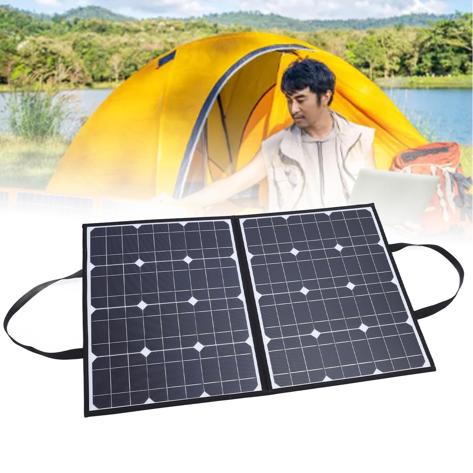 Amazon | 200W 折りたたみ式ソーラーパネル、ポータブルソーラー