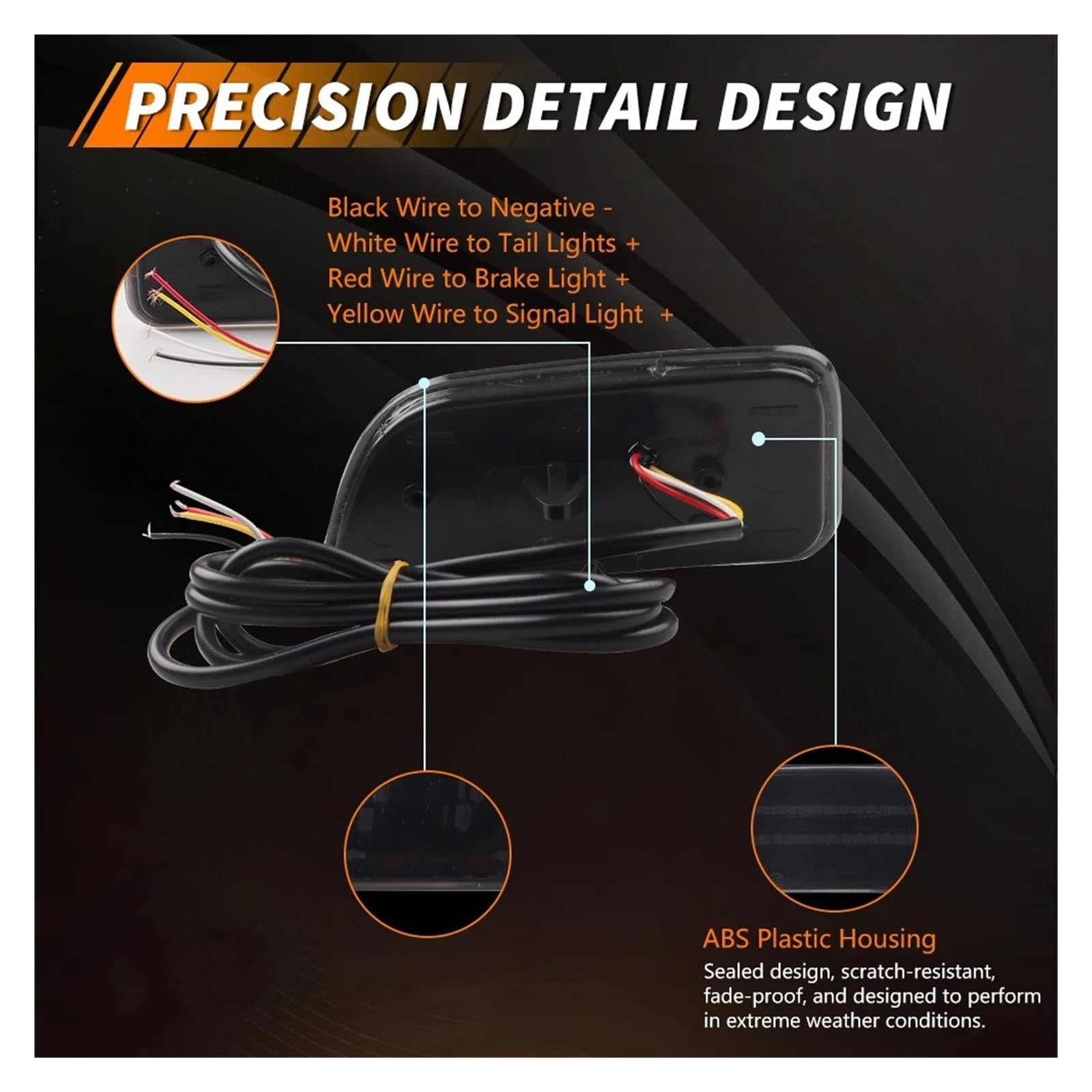 Lámpara Reflector Parachoques Trasero Para Chevrolet Para Trailblazer 2002-2009 Luz De Freno Para Parachoques Trasero Luces Reflectoras Con LED Rojo(Smoked Lens Red LED)