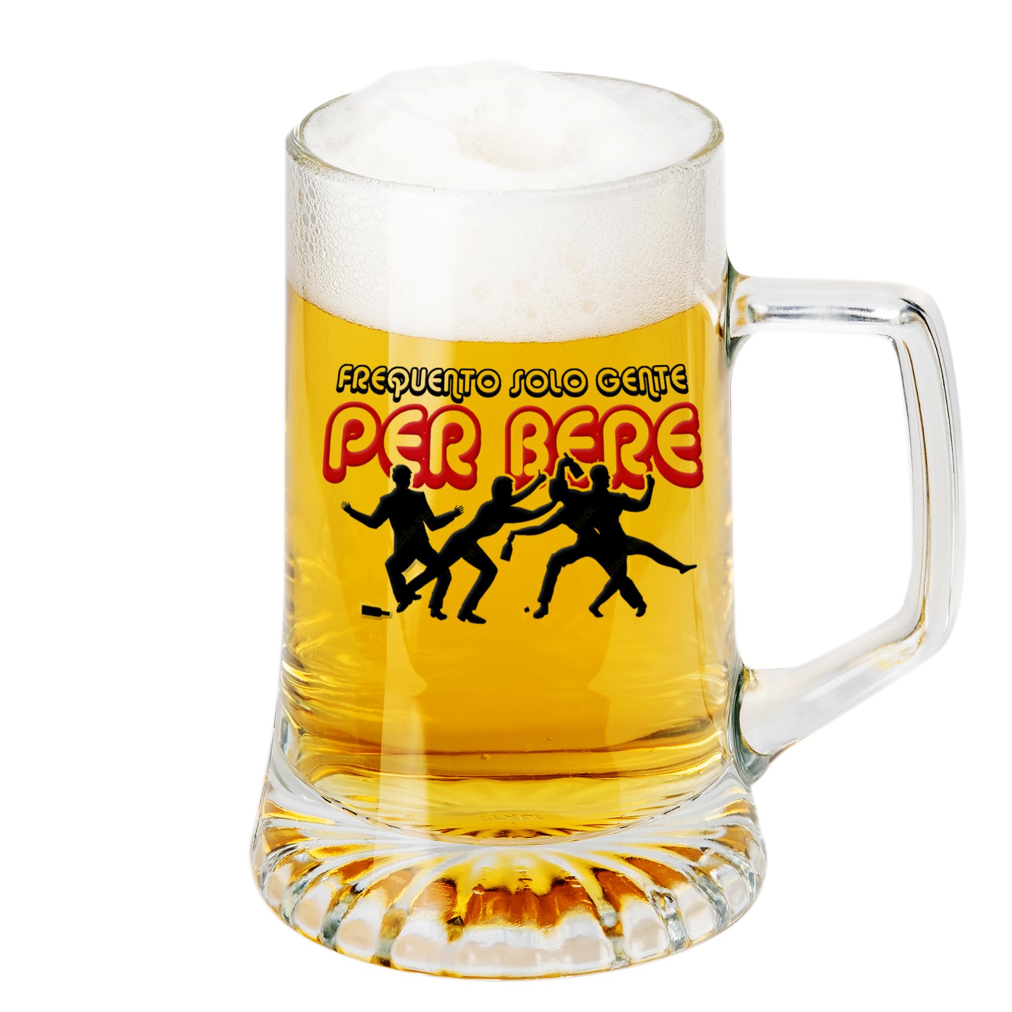 Chope à bière solide avec inscription humoristique pour homme bon vivant