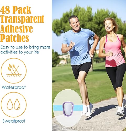 Miniatura 2 de 48 parches impermeables transparentes impermeables para la ducha G6, calcomanías transparentes de larga duración, a prueba de sudor, protección