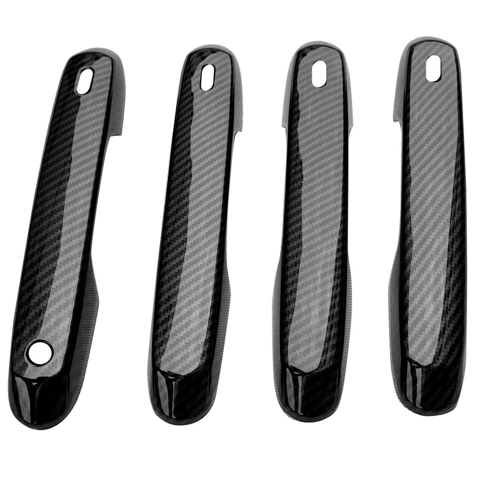 YESKIT Car Exterior Side Door Handles Cover Trim Accessories for Toyota for Grand for Highlander 2023-2025(Carbon Black)