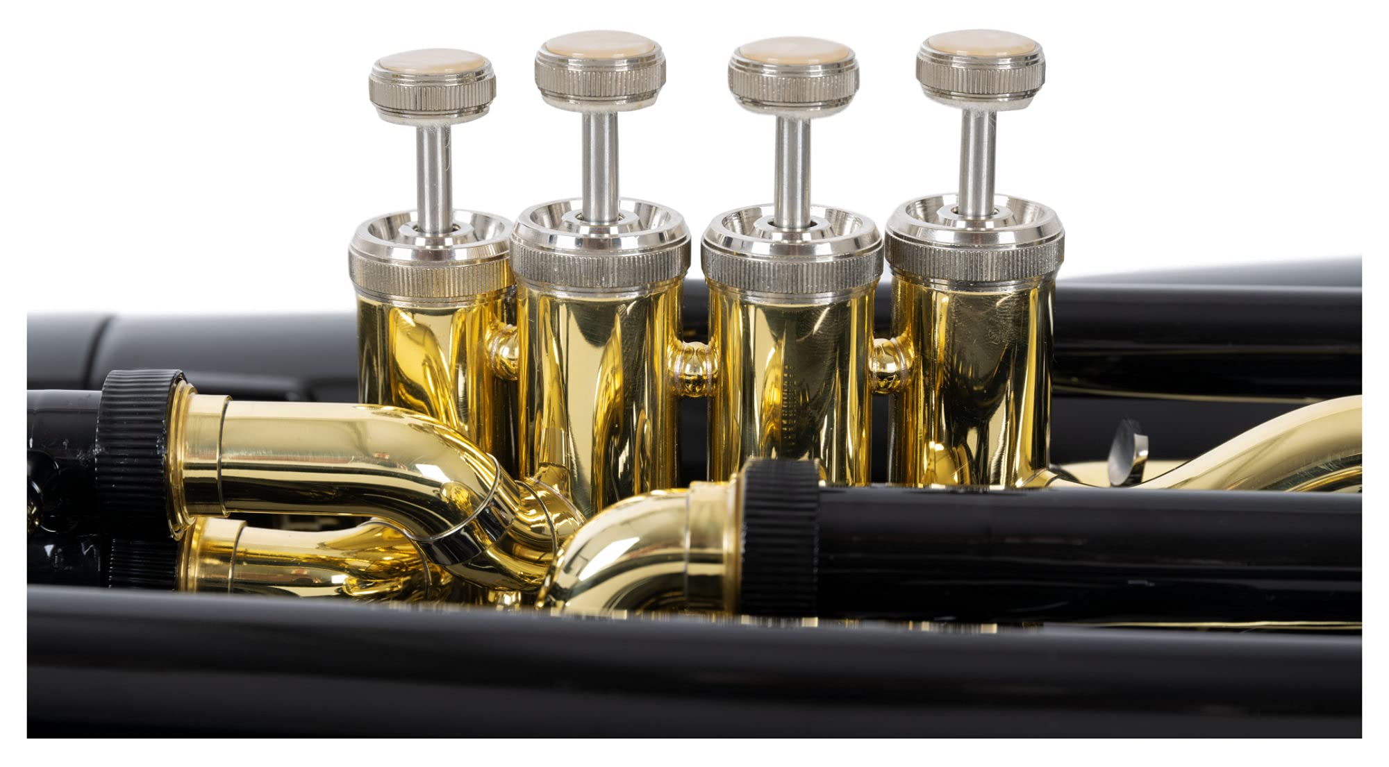 Classic Cantabile MardiBrass Kunststoff Bb-Tuba - Extrem leicht und sehr stabil - Material Korpus: ABS Kunststoff - Mundrohr und Maschine aus Messing - mit Gigbag & Mundstück - Farbe: Schwarz