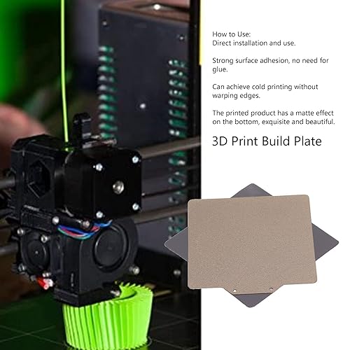 Miniatura 3 de Hoja de placa de construcción PEI de impresora 3D, placa de cama de acero flexible de doble cara impresión 3D Cama calentada magnética 11.024x11.024