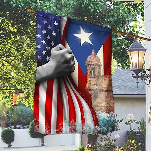 Miniatura 2 de Bandera estadounidense puertorriqueña, 30 x 40 pulgadas, doble cara, lona resistente, resistente a la decoloración, banderas patrióticas americanas,
