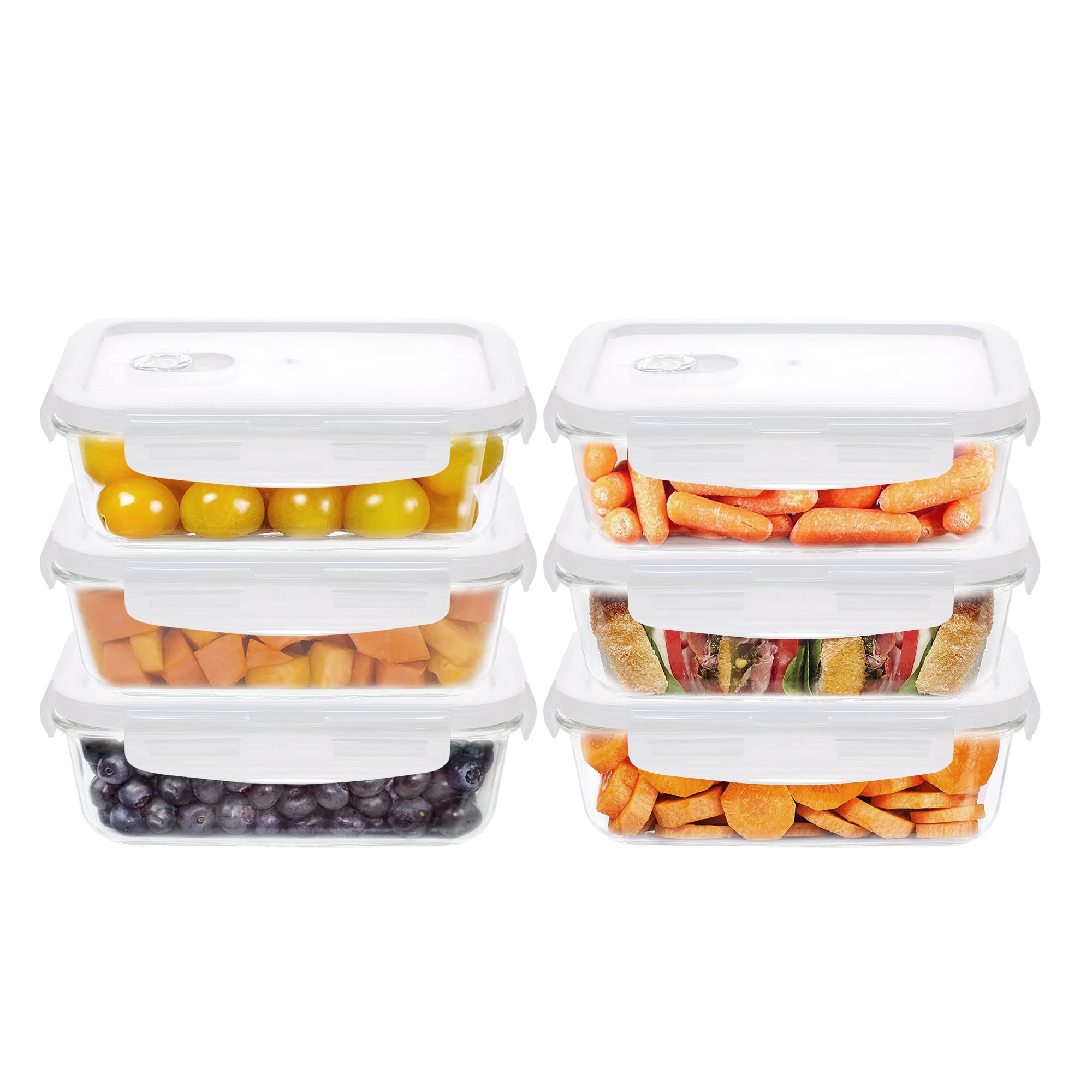 Glass Food Containers - Set of 4 -32 Glass Food Containers - Set of 4 -32