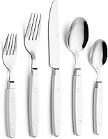 Vista 17 de Set de cubiertos Annova, cubiertos de cocina de acero inoxidable retro/remaches de colores, juego de cubiertos de mesa, incluye cuchillos