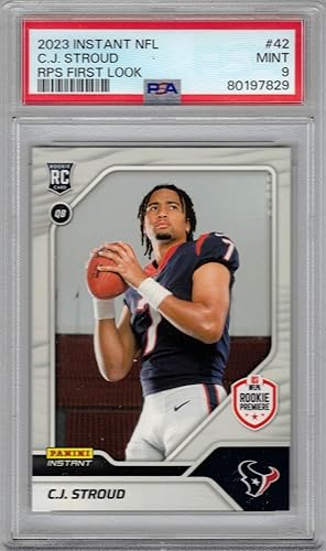 2023 Panini Instant Football #42 C.J. Stroud Rookie Card Texans Graded PSA 9 Mint
