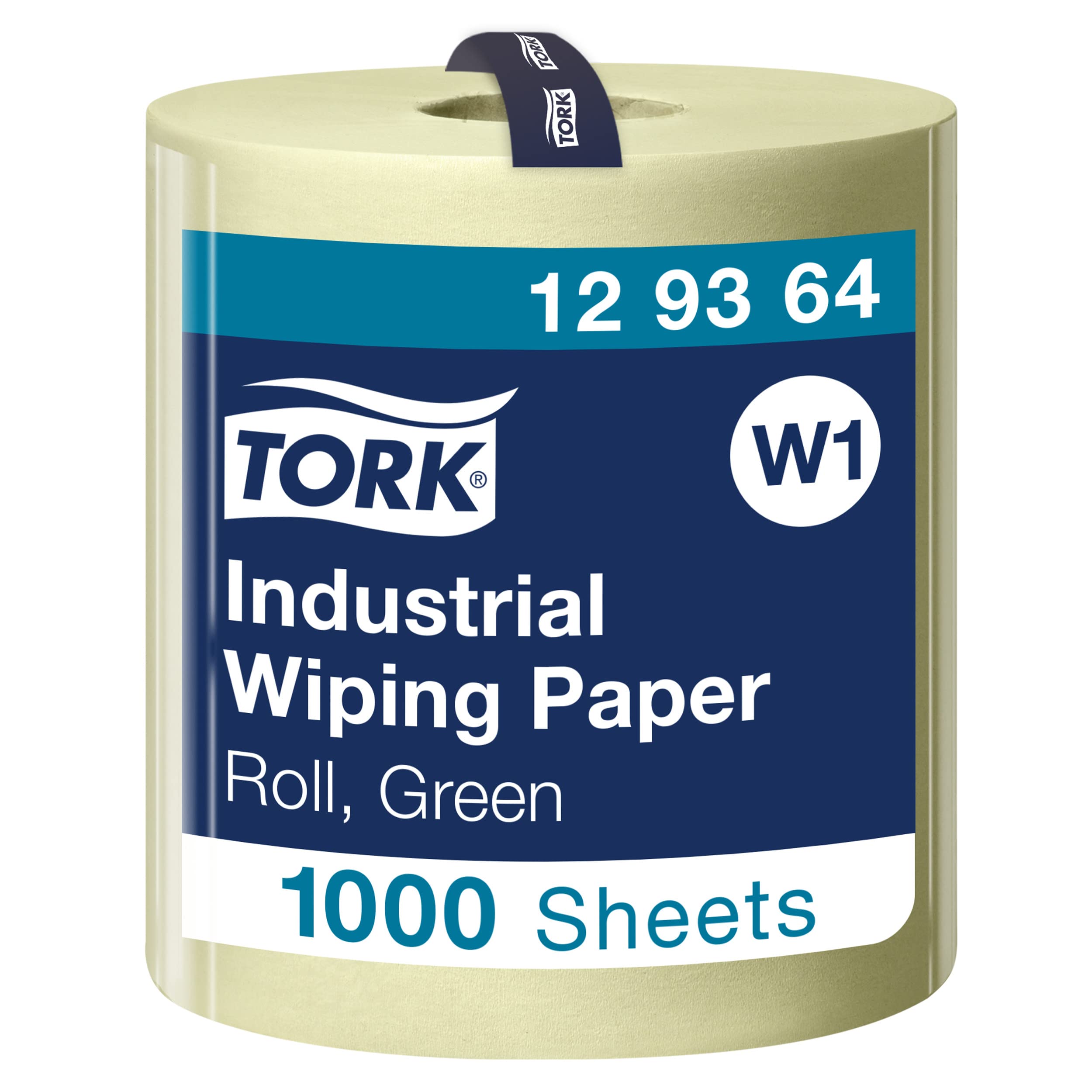 Tork 129364 Industrie Papierwischtücher – 3-lagig, Grün, 340 M, Für W1 Spender, FSC-zertifiziert
