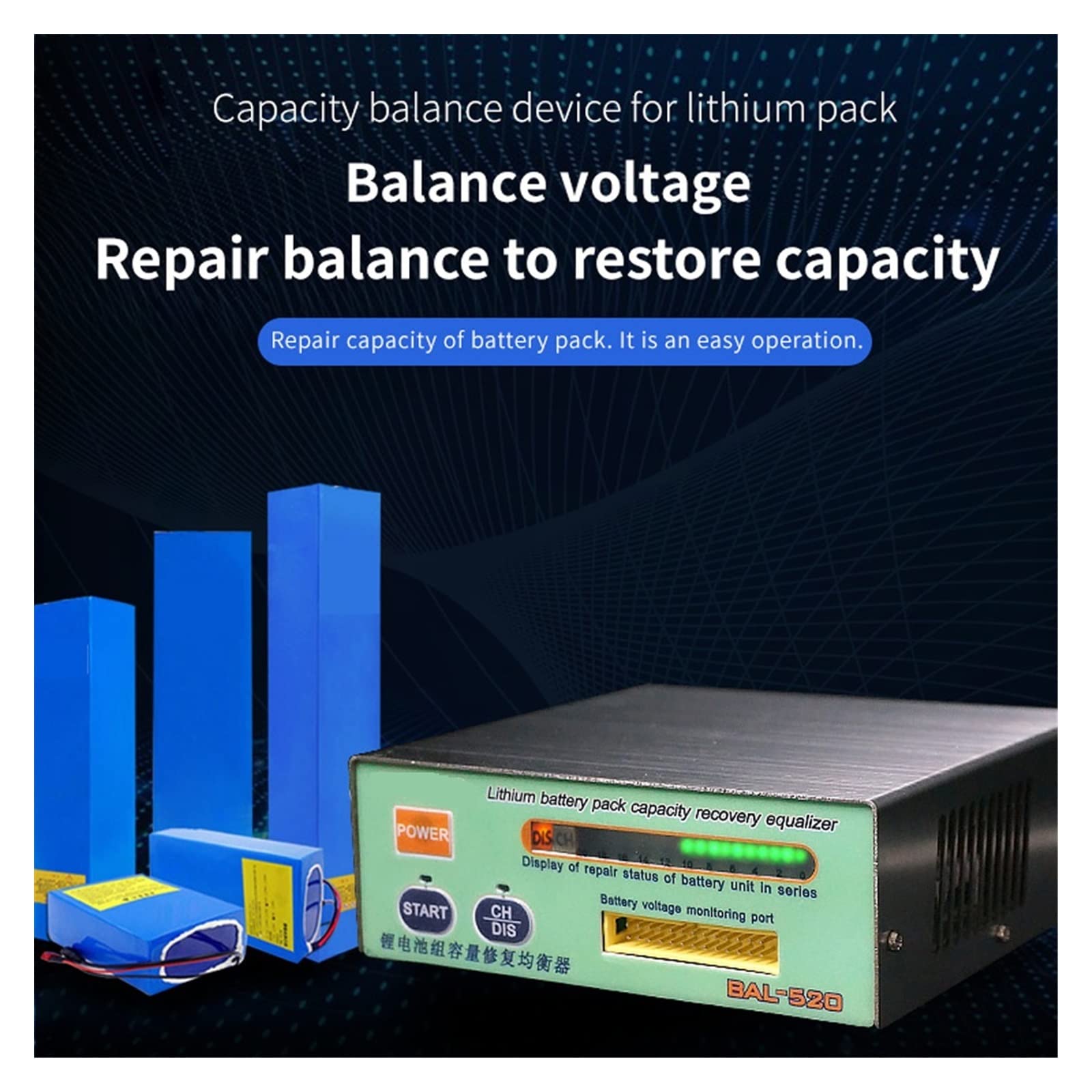 Batterietester, 5-V-Lithiumbatterie Kapazitätswiederherstellung Maschinengleichgewicht Reparaturen Instrument Lithium-Eisen-Phosphat Und Equalizer Ternary Two Types(Ternary battery)