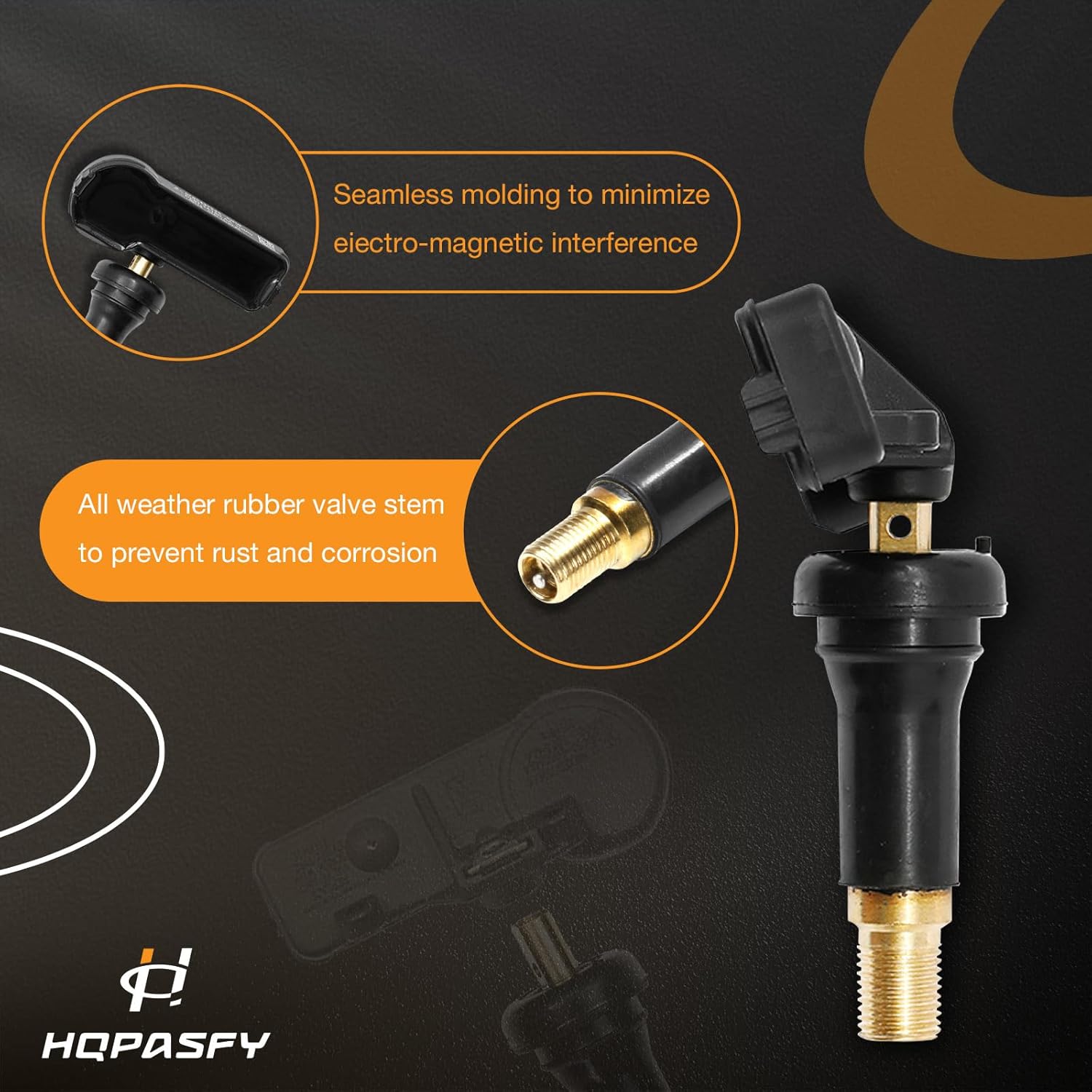 HQPASFY TPMS Sensor 433MHz Tire Pressure Monitoring System Sensor Compatible with Dodge Charger Challenger Ram Jeep Wrangler Chrysler 300 & More Replaces# 56029398AB 68142397AA 4 Pack