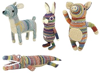 Amazon | あみぐるみキット 小鹿のペピン うさぎのポッコ ワニの