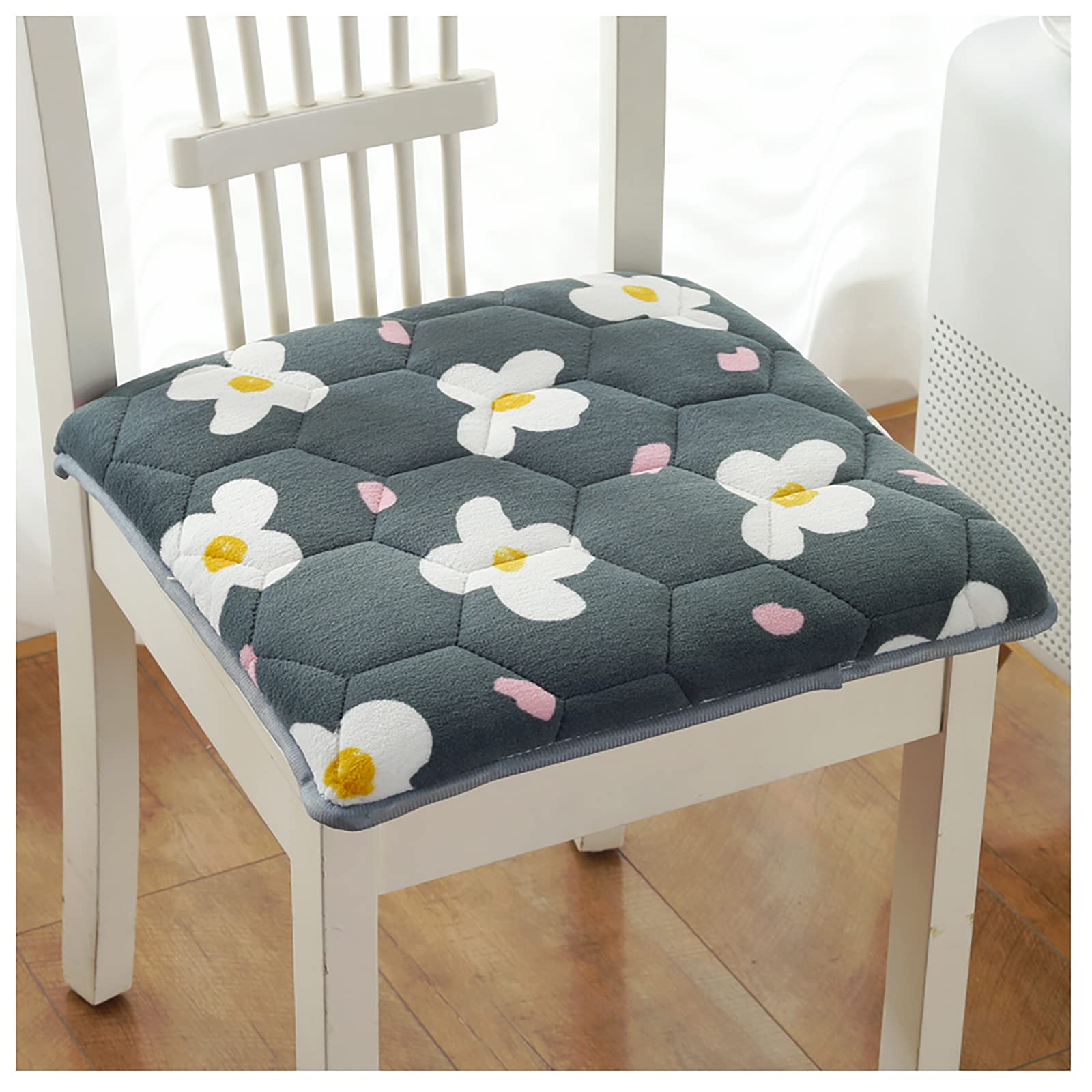 Coussinets de siège en flanelle P-Fleur 35x38x4cm pour chaises à manger