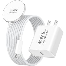 [Apple MFi Certified] 25W Magnetic Wireless Charger Apple Mag Safe Charger, 4FT 25W Mag-Safe Fast Wireless Charging Pad Compatible for iPhone iPhone 17/Air/17 Pro/17 Pro Max/16/15/14/13/AirPods3/2/Pro