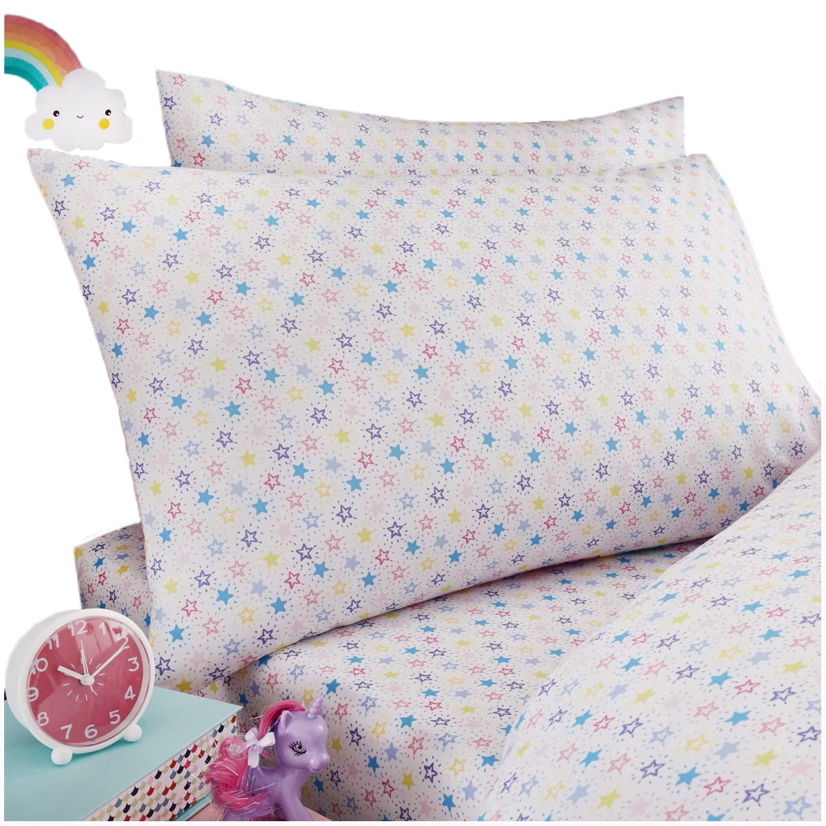 GC GAVENO CAVAILIA Kids Unicorn Horse Bedding Single Fitted Bed Sheet Set