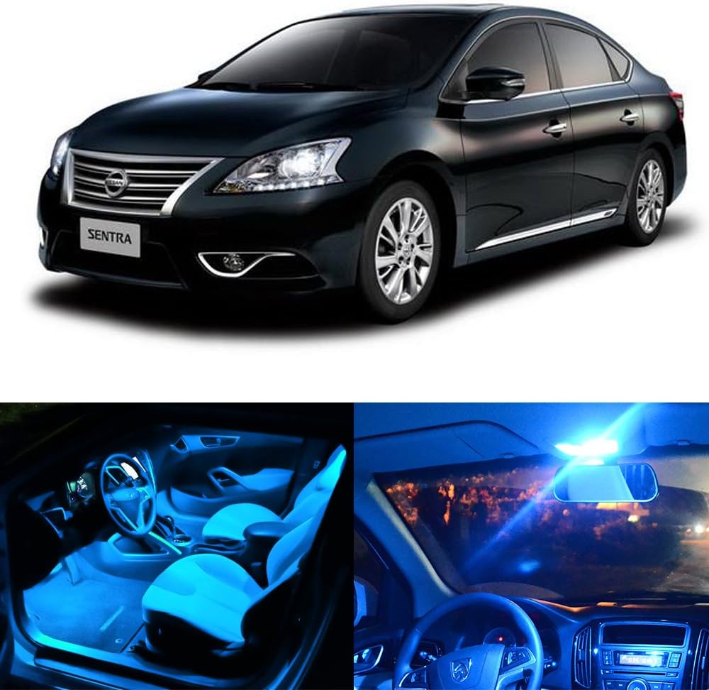 Amazon Com Led Interior Lights 8pcs Ice Blue Package Kit Accessories Replacement Fits For 14 17 Nissan Sentra Automotive Amazon Com Led Interior Lights 8pcs Ice Blue Package Kit Accessories Replacement Fits For 14 17 Nissan Sentra Automotive