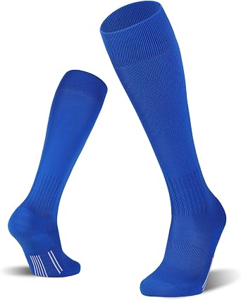 FITRELL 2/3 Pack Soccer Socks Baseball Softball For Youth Kids Boys Girls, Over-The-Calf Football Socks for Adult Men Women