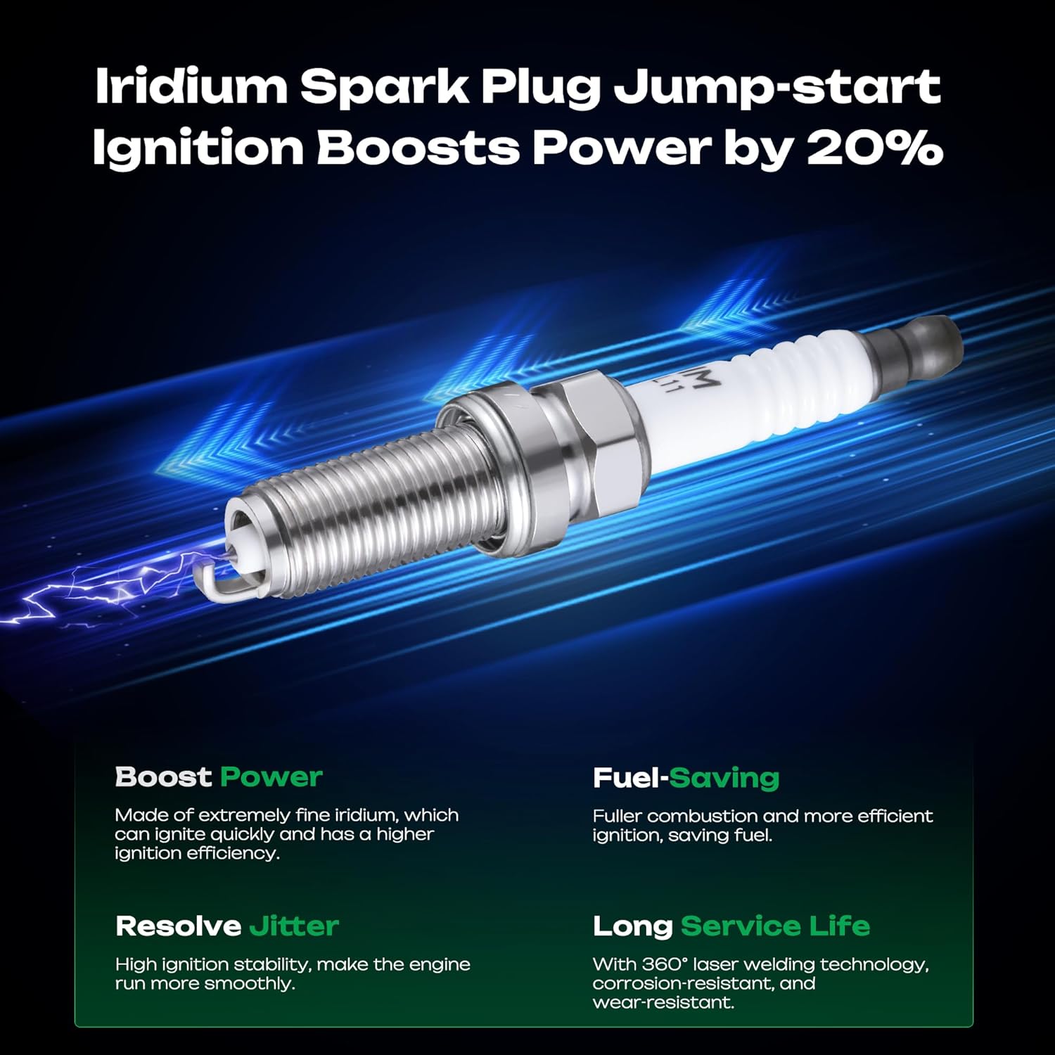 Ignition Coil Pack & Iridium Spark Plugs Compatible with Honda 2013-2017 Accord, 2015-2019 CR-V CRV, Acura 2015-2020 TLX, 2016-2020 ILX L4 2.4L, Replace# UF-712 UF712, 93501, 305205A2A01, Set of 4