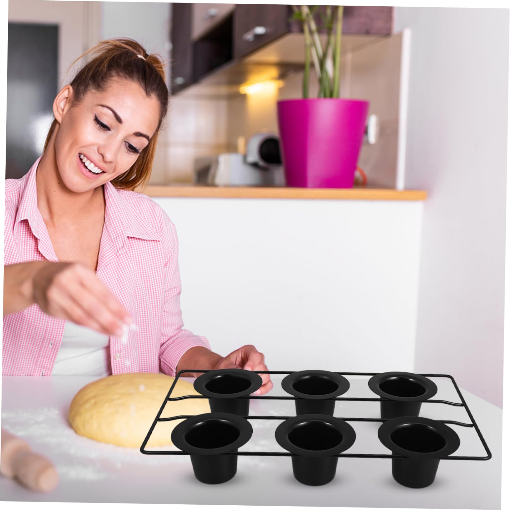 Alipis Moules à Muffins Antiadhésifs Ronds Tasses Pour Cuisson De Cupcakes Moule De Cuisson Pour Four