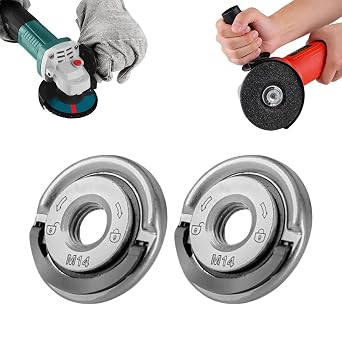 2 Pack Angle Grinding Tool Flange Nut, Angle Grinder Flange Nut, Portable Locking Plate Chuck Angle Grinder, Quick Clamping Nut