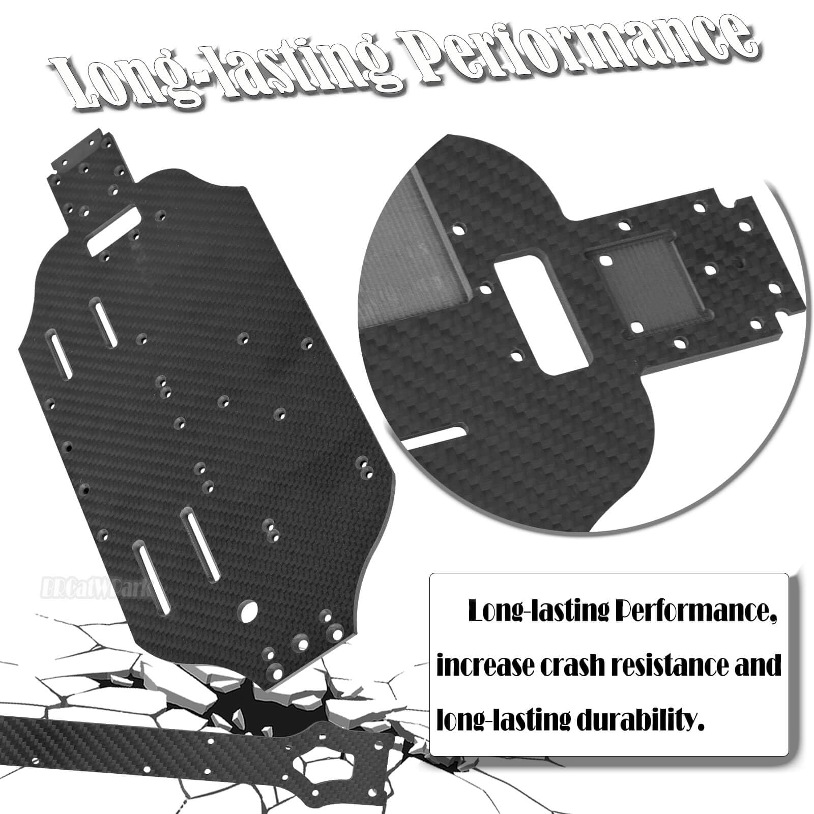 Amazon.com: BRCatWPark Carbon Fibre Chassis Upgrades Part for 1/10