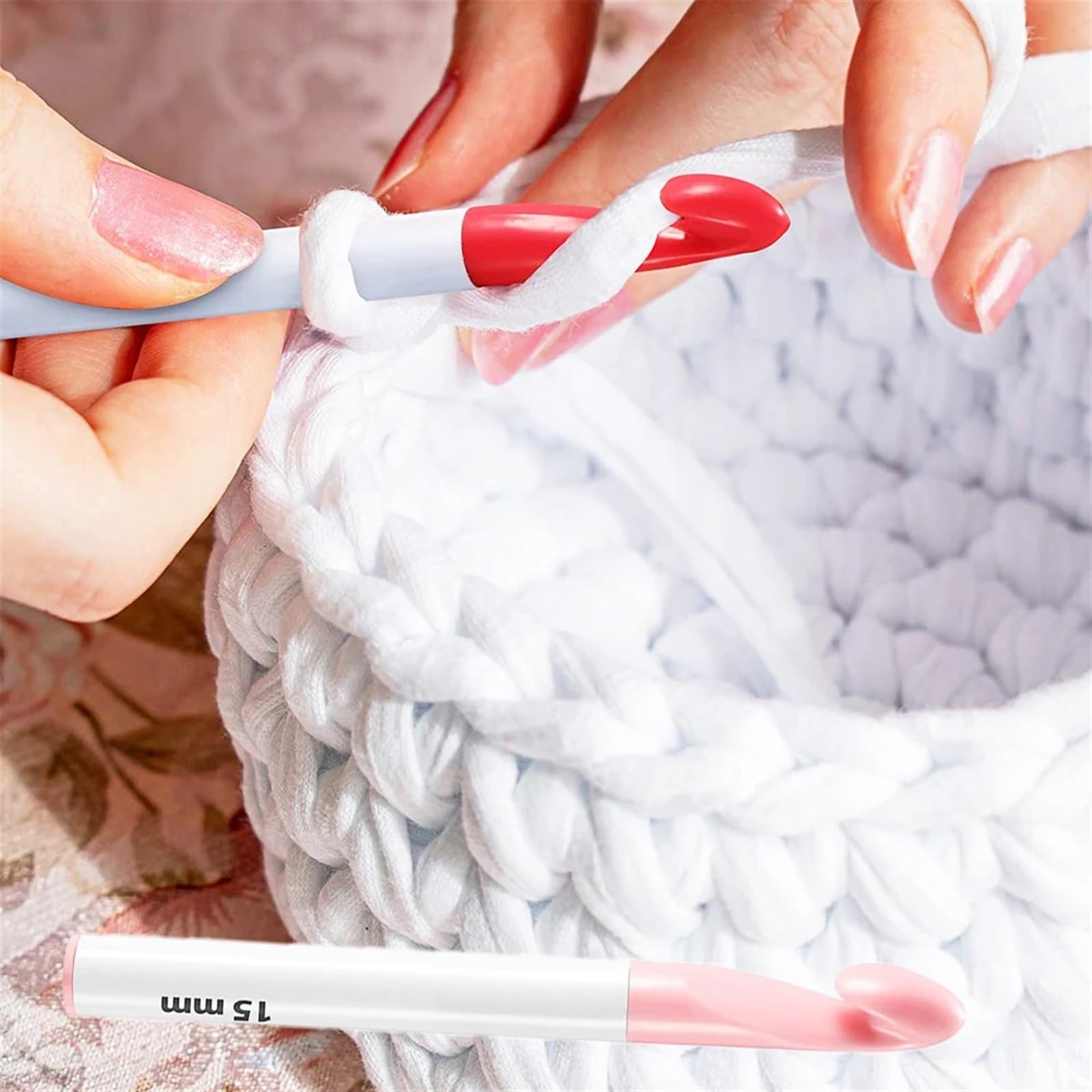 Ganchillo Set Juego de 7 Agujas de Crochet enormes de 20 mm a 7 mm for Tejer a Crochet, Juego de Agujas de Tejer, Herramientas de Tejido de Hilo for Manualidades DIY