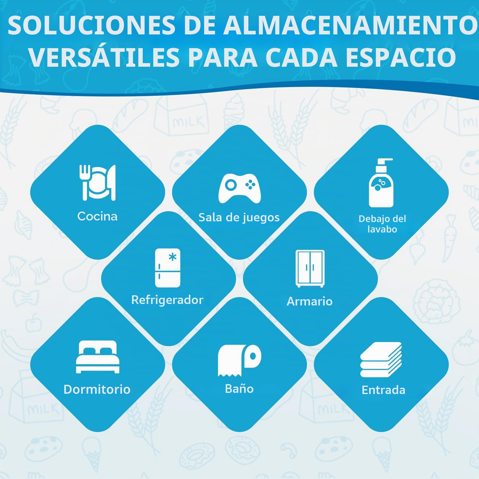 Organizador Nevera, Organizadores para la Despensa, Organizador Frigorifico para la Cocina, Armarios, Encimeras y Refrigerador, Sin BPA (Paquete de 4, L(30x20x15CM))