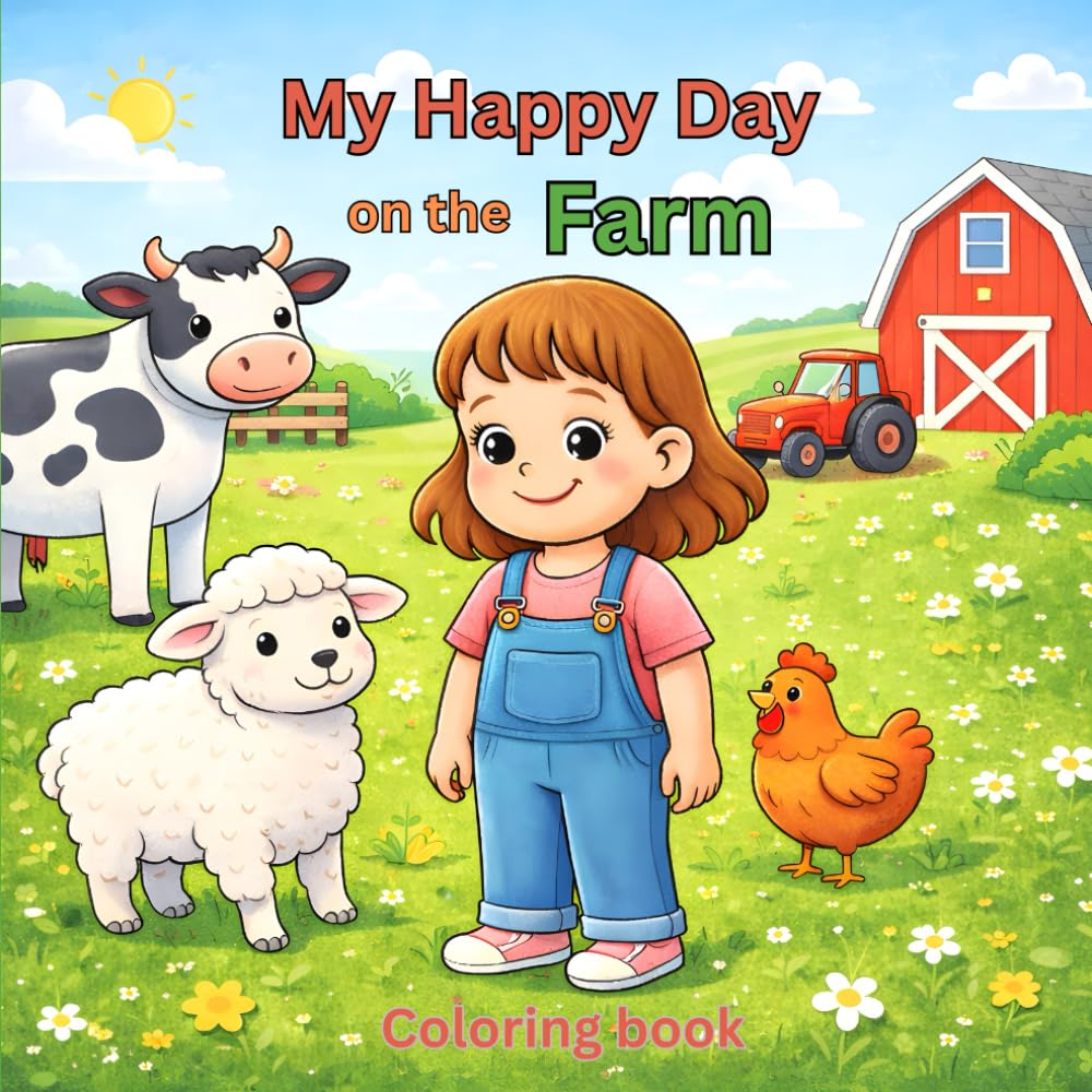 My Happy Day on the Farm: A Fun Farm Coloring Adventure for Little Hands