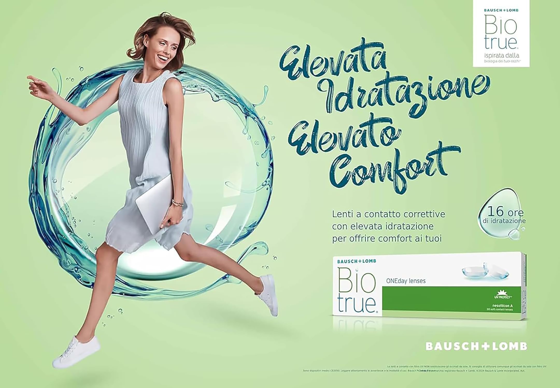 Biotrue ONEday Lenti a Contatto Giornaliere Correttive, 30 Lenti, BC 8.6 mm, DIA 14.2 mm, -4.0 Diopt