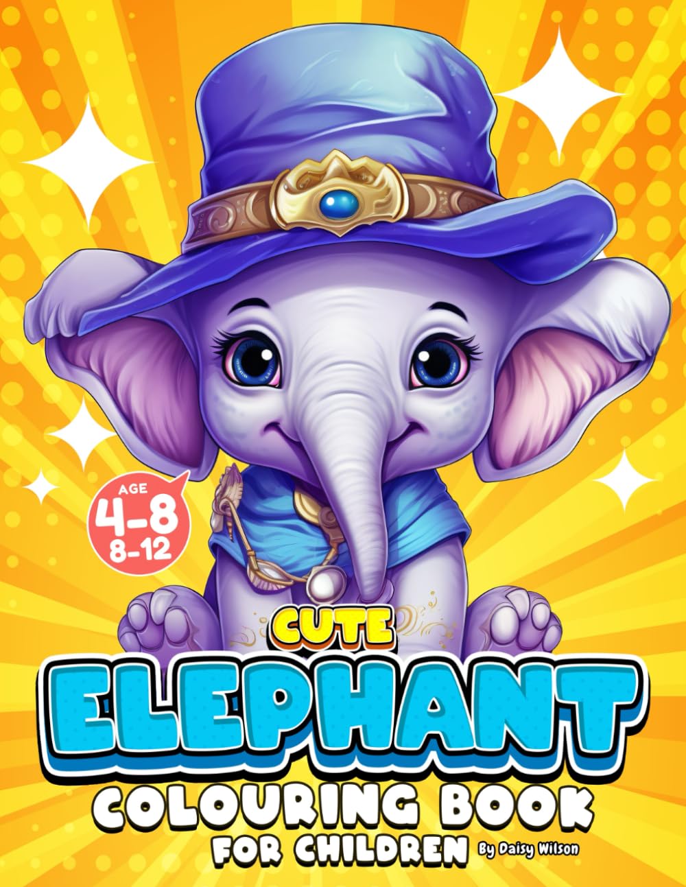 Elephant Colouring Book for Children: Large Colouring Pages Full of Baby Elephants for kids Ages 4-8, 8-12