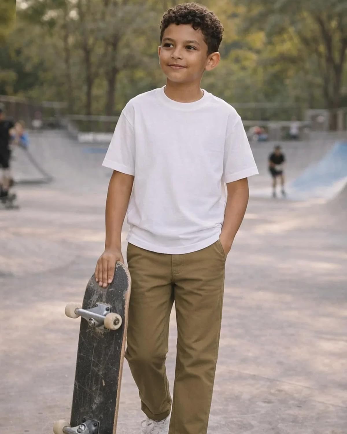 Volcom Boys Chino Pants - Soft Cotton Blend Casual Pull-On Classic Woven Uniform Pants for Boys with Side Pockets