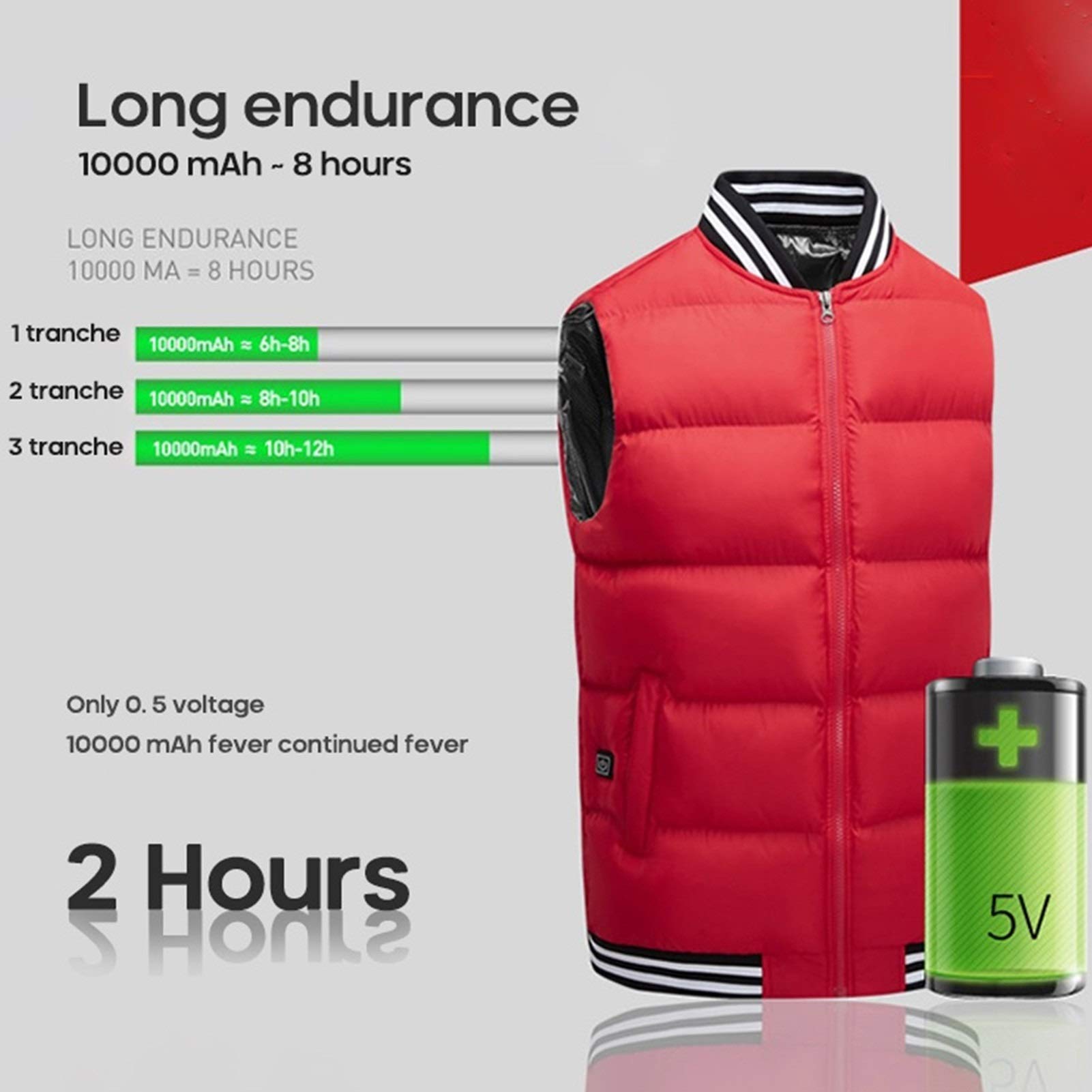 Gilet in piumino d'anatra Giacca in velluto da uomo con ricarica USB Plus Gilet invernale intelligente autoriscaldante Vestiti imbottiti in cotone Gilet senza maniche in tinta unita Giacche riscaldate
